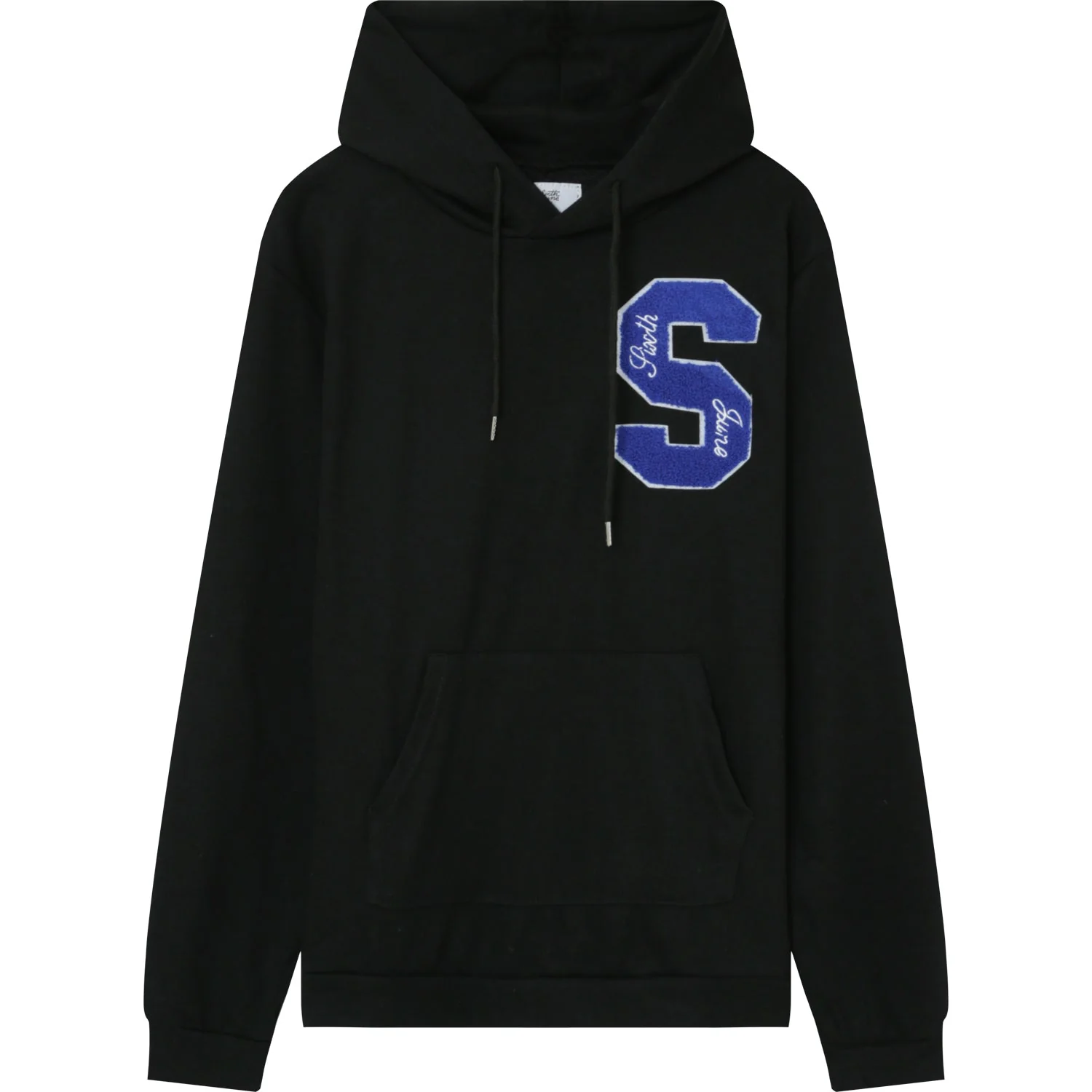 Sweat capuche logo patch université Noir - Image 6