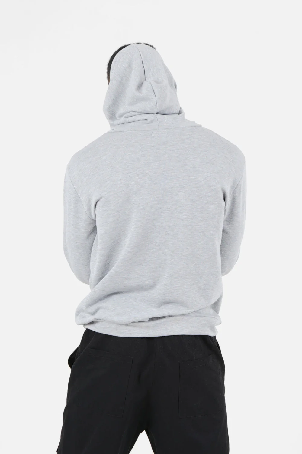 Sweat capuche logo patch université Gris - Image 5