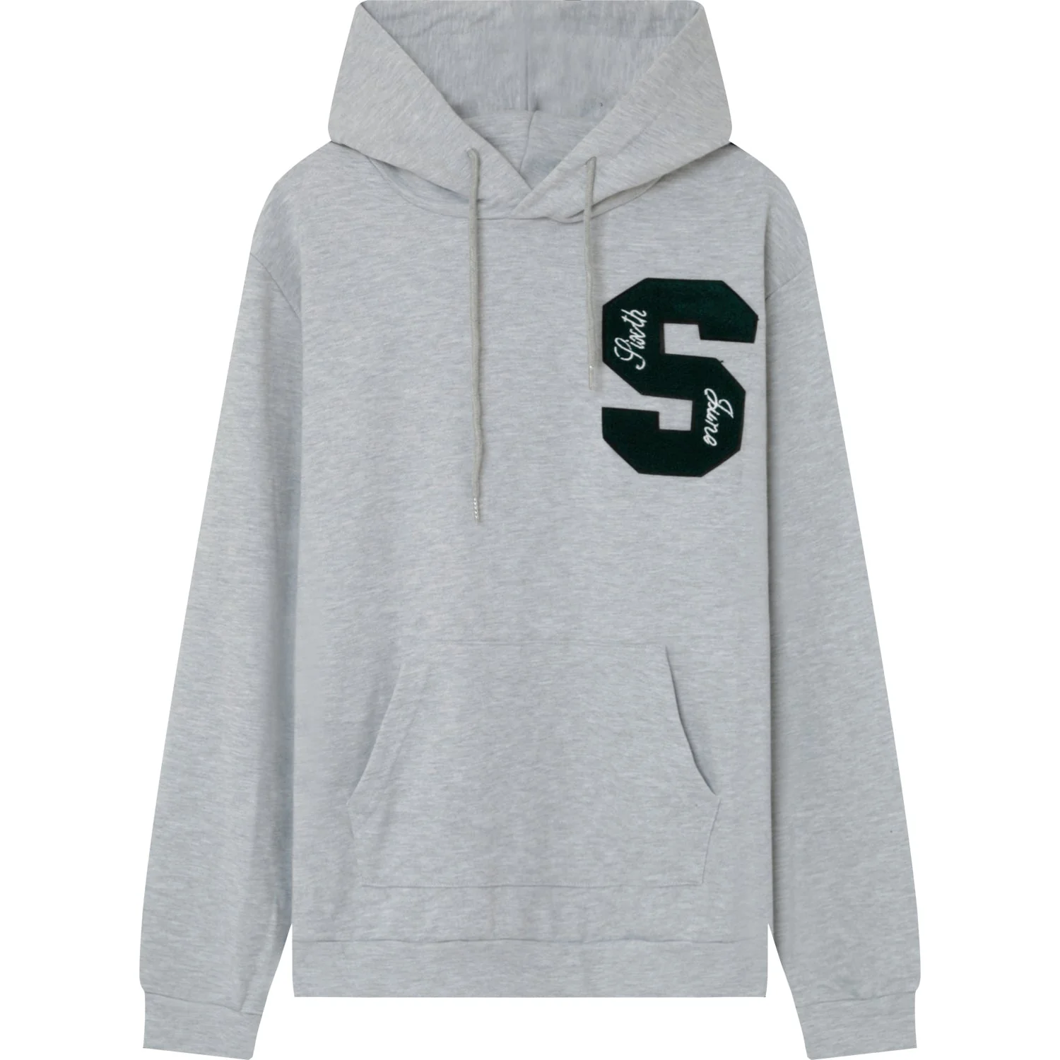 Sweat capuche logo patch université Gris - Image 6