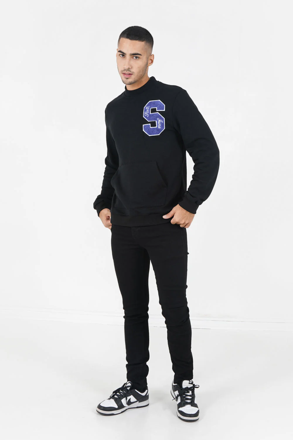 Sweat logo patch université Noir - Image 2