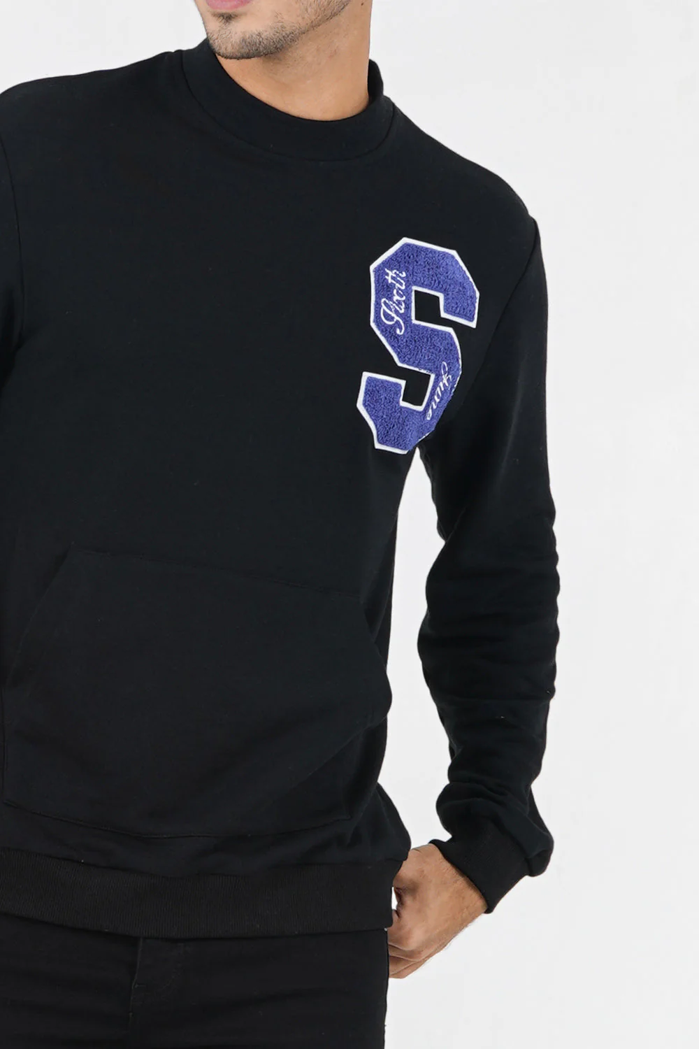 Sweat logo patch université Noir - Image 3
