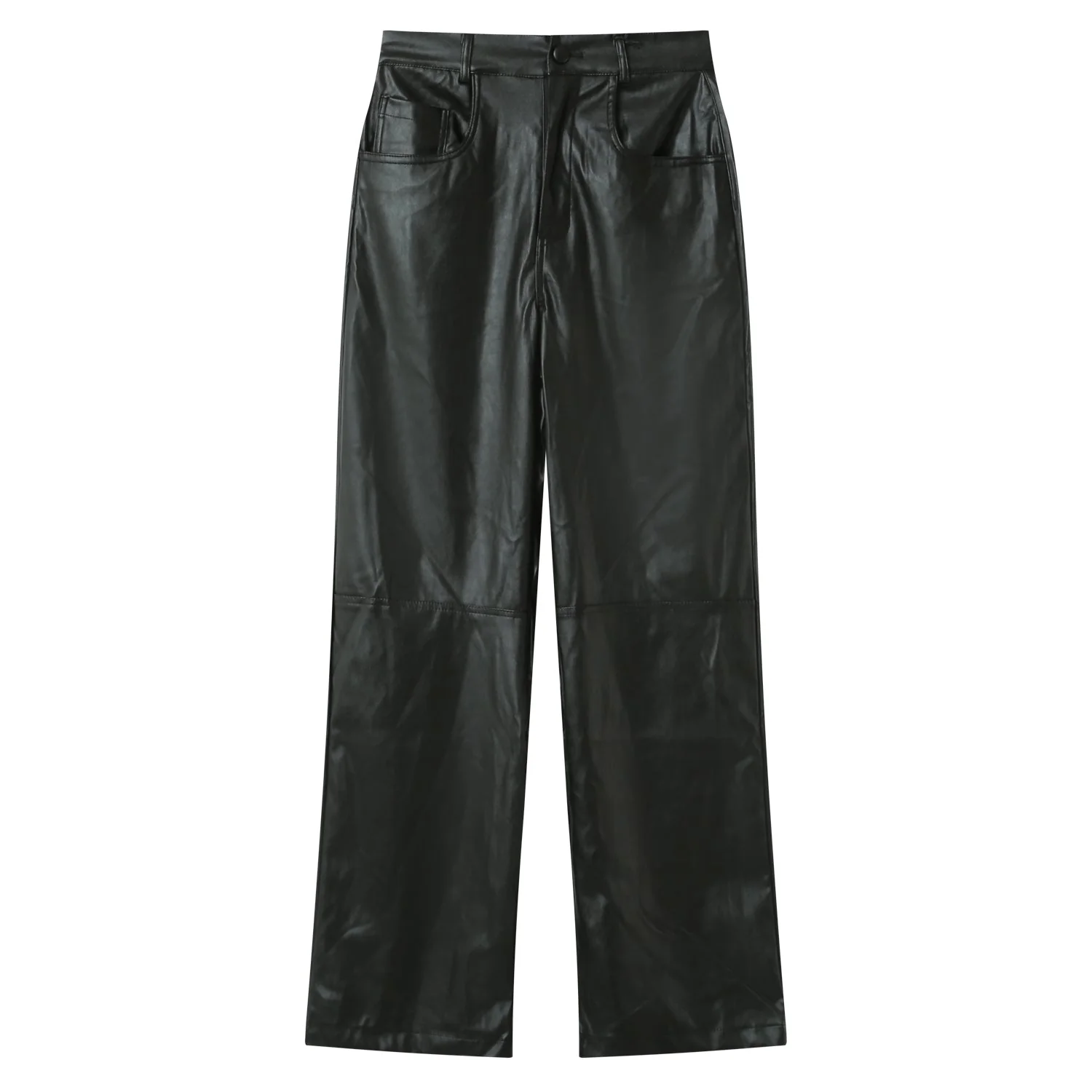 Pantalon droit simili cuir Noir - Image 6