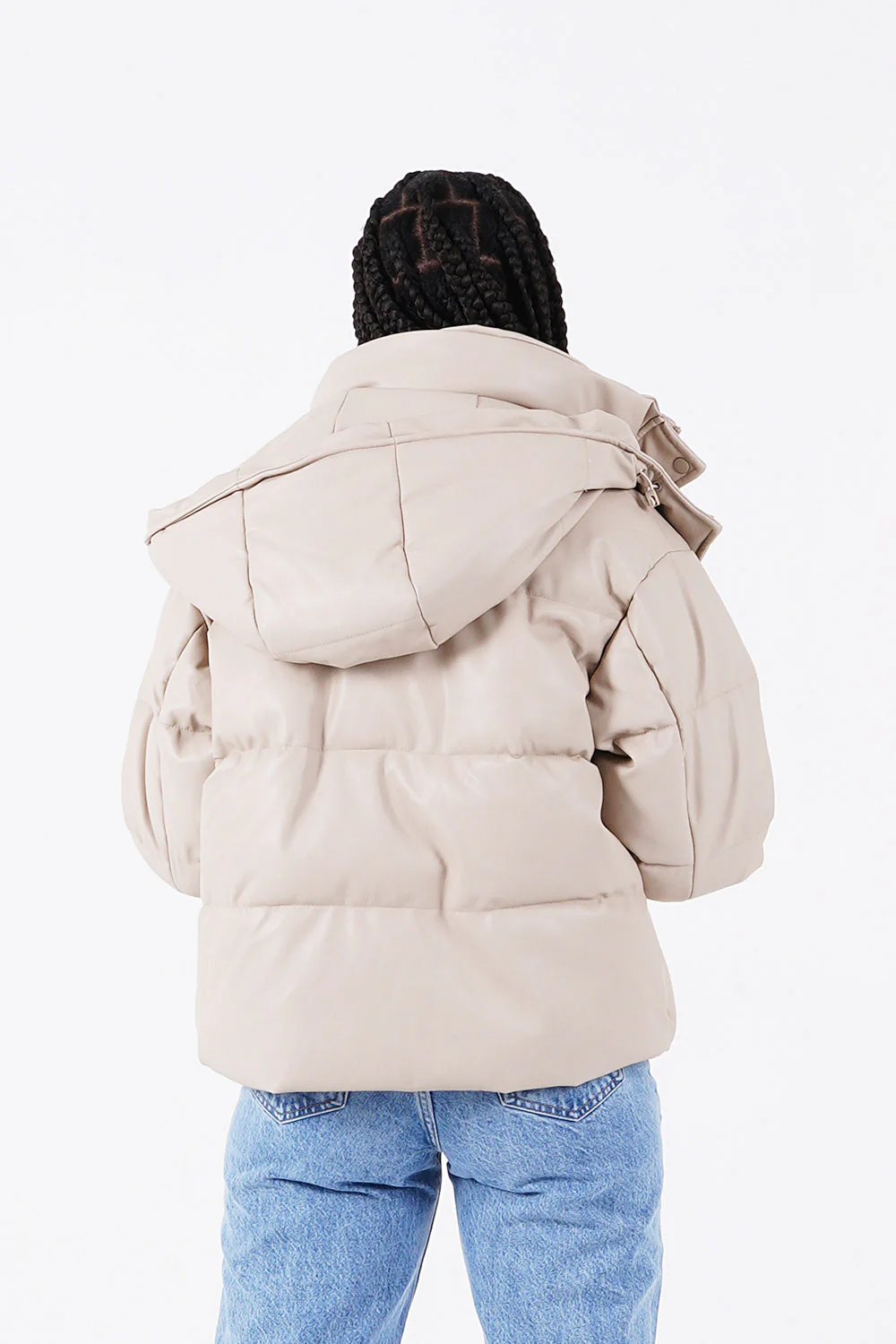VEGAN leather puffer jacket - Image 5