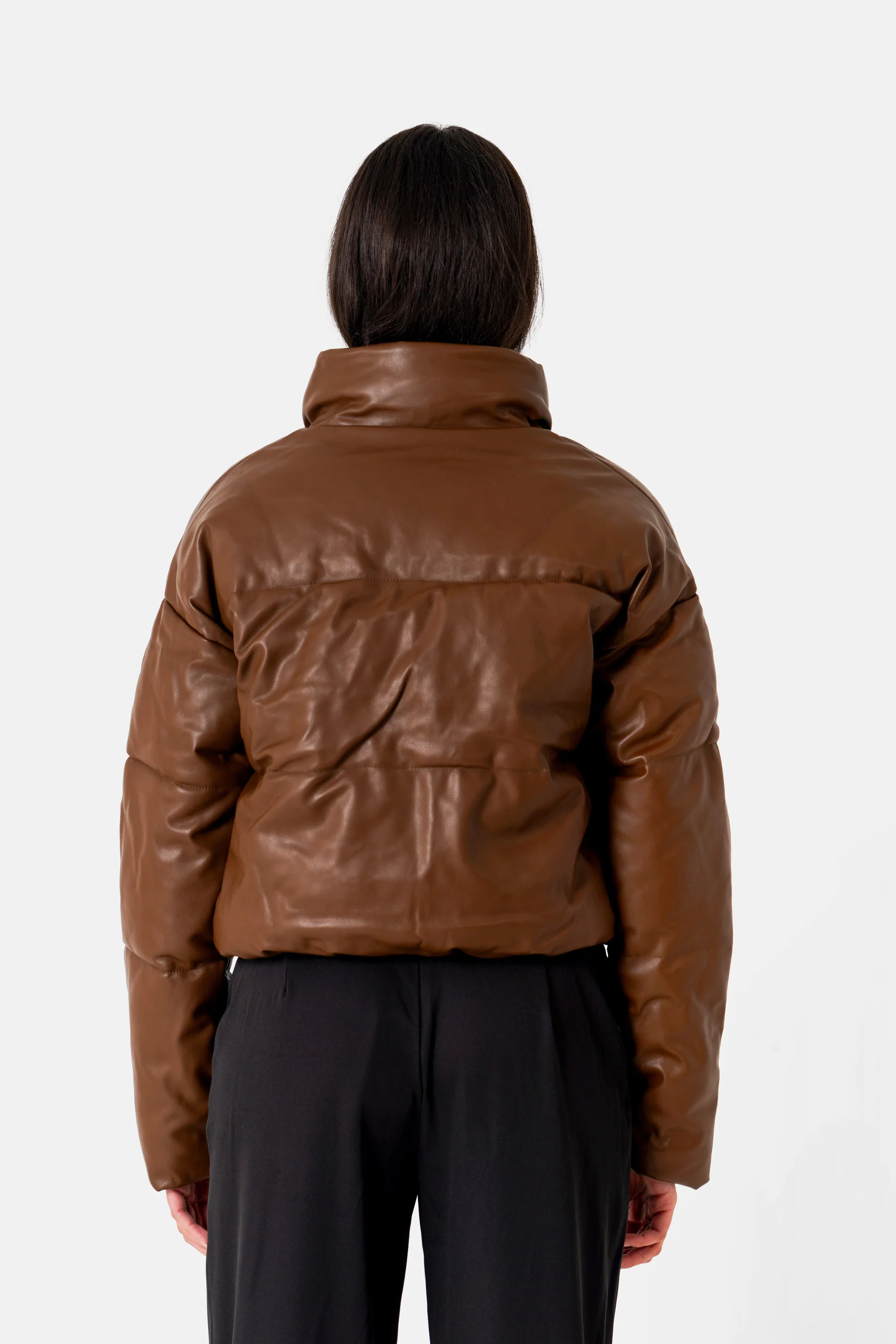 VEGAN leather puffer jacket - Image 5