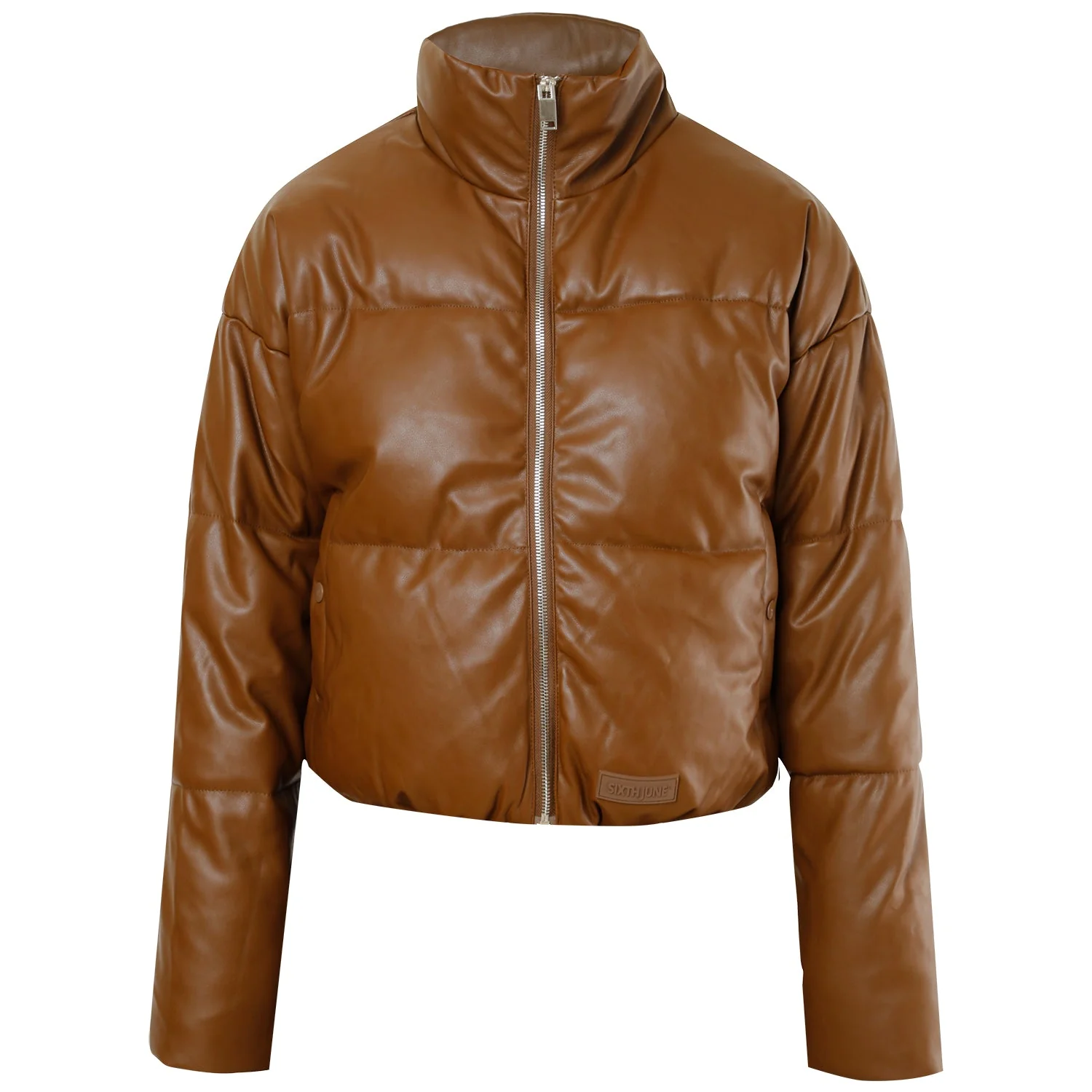 VEGAN leather puffer jacket - Image 6