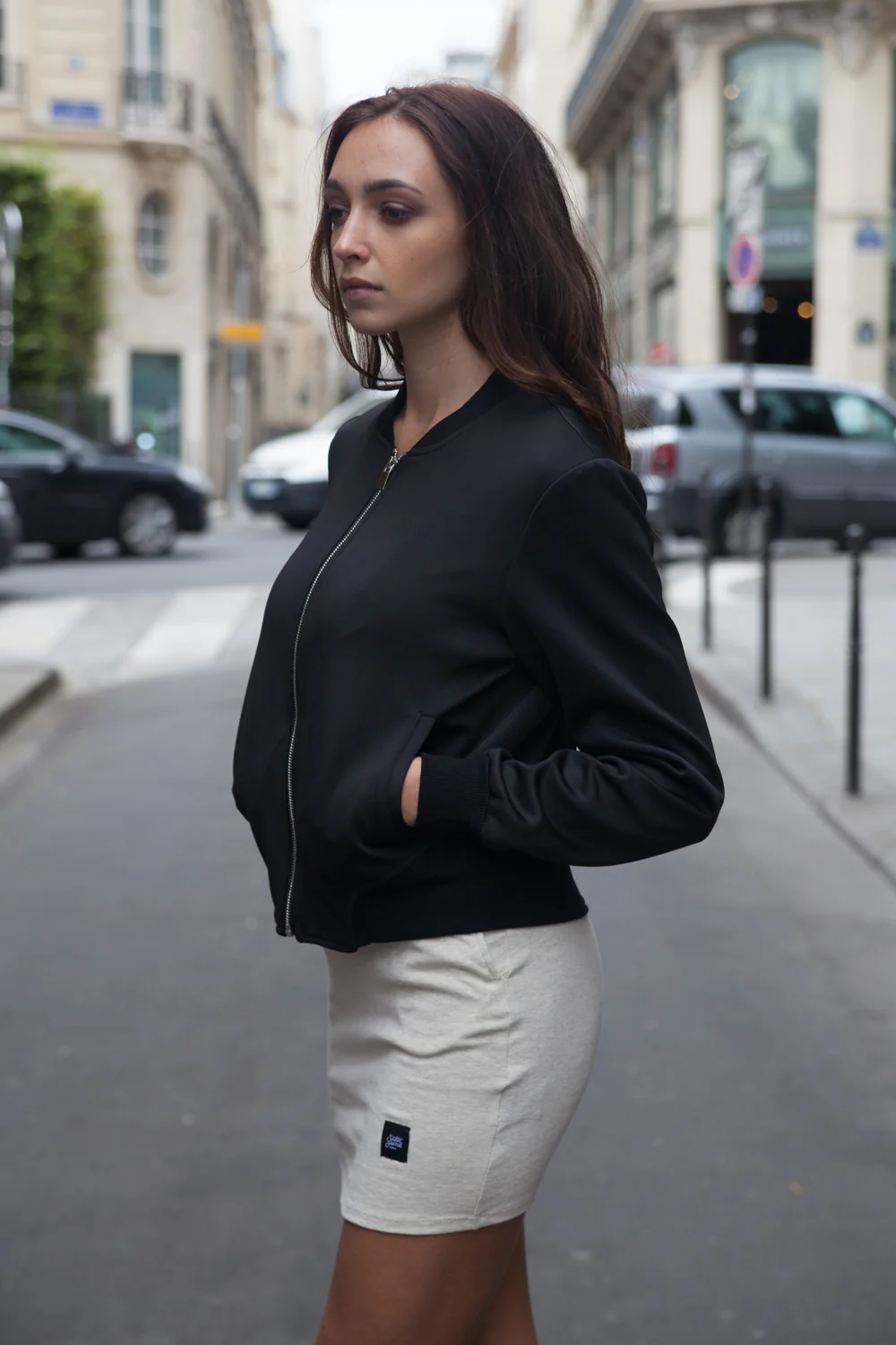 Veste Bad Gal broderie roses noir - Image 5