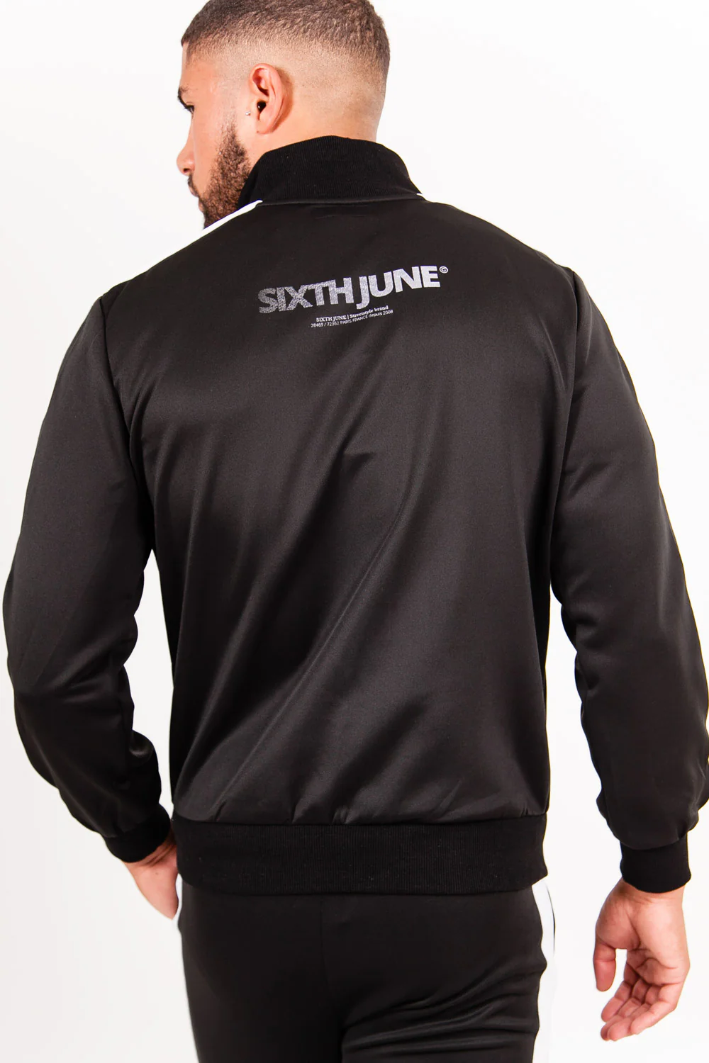 Veste bande sport noir - Image 4