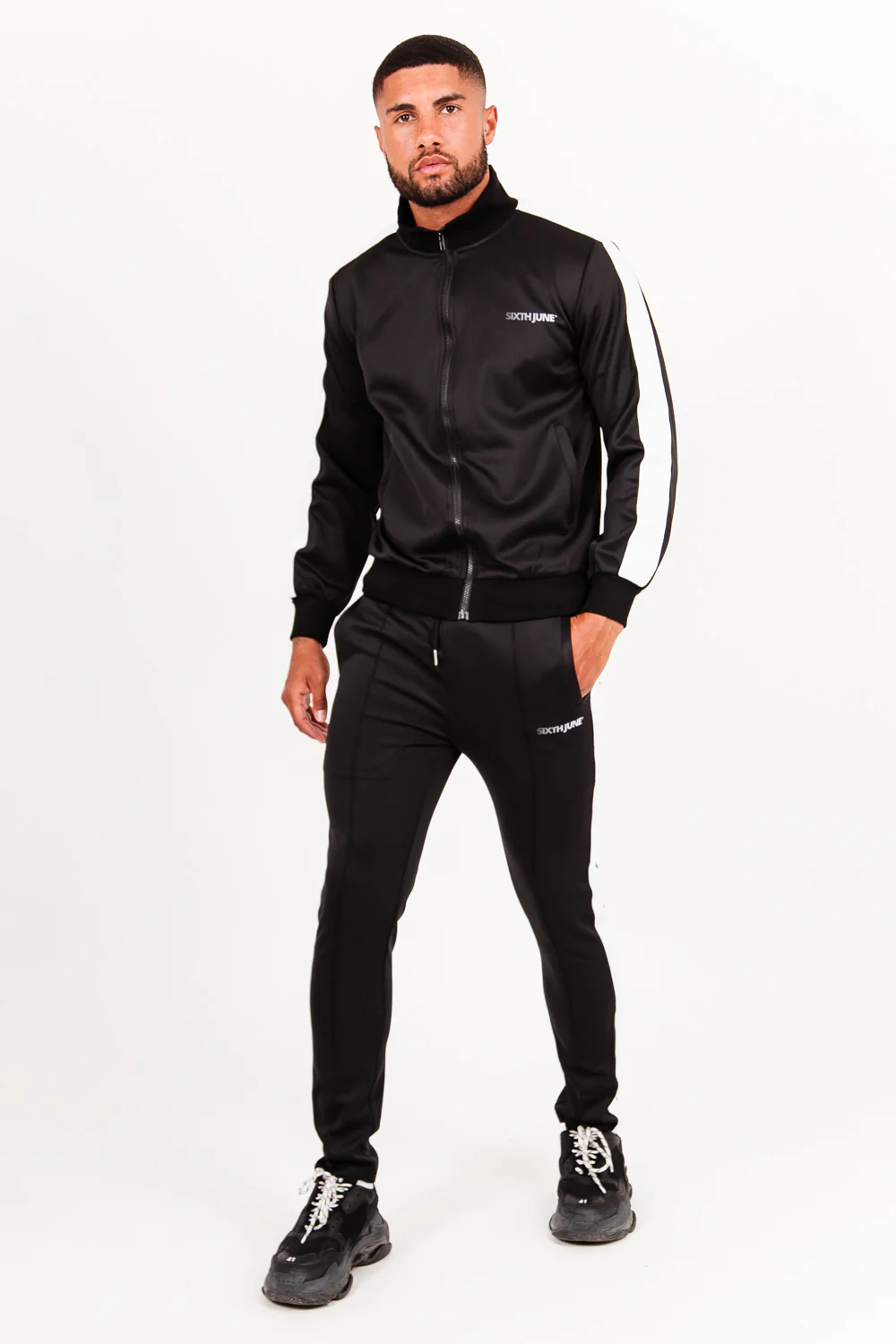 Veste bande sport noir - Image 5
