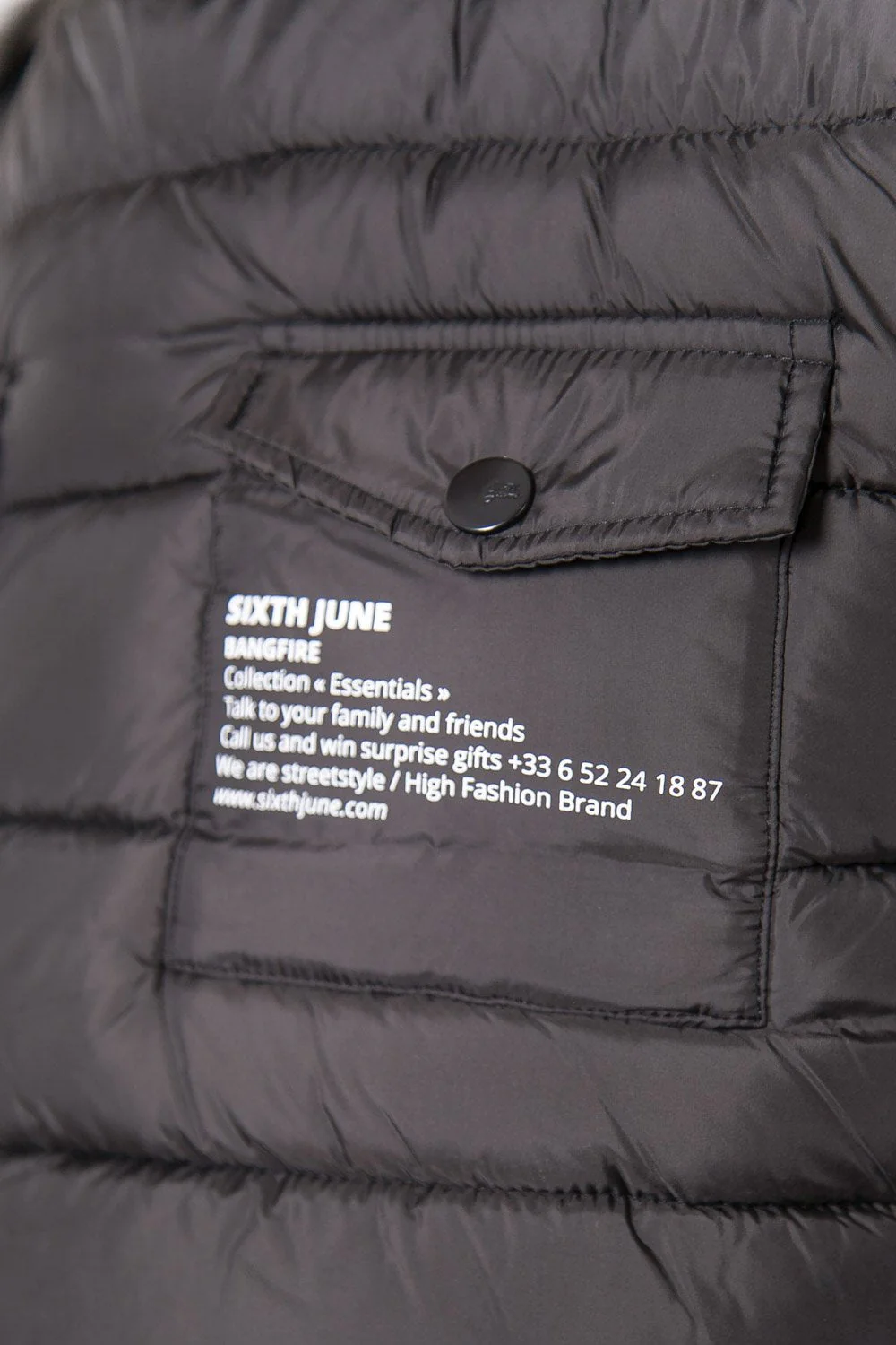 Veste bangfire matelassée sans manches Noir - Image 5