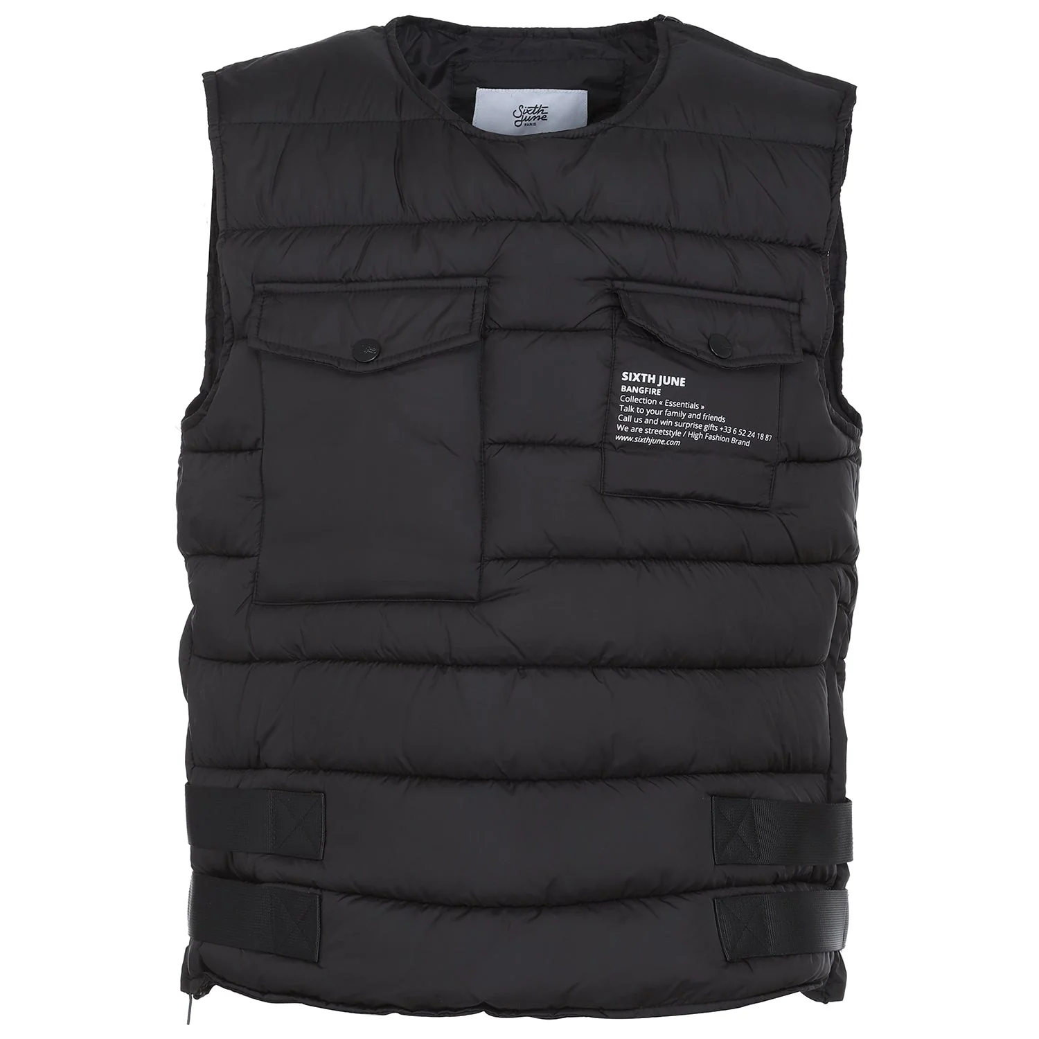 Veste bangfire matelassée sans manches Noir - Image 7