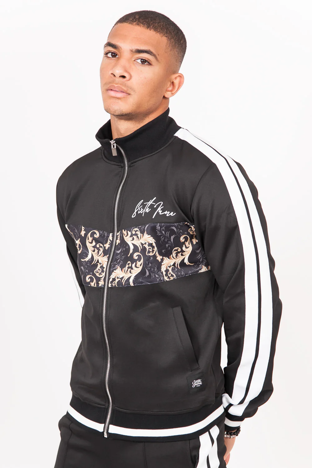 Veste baroque logo signature noir - Image 2