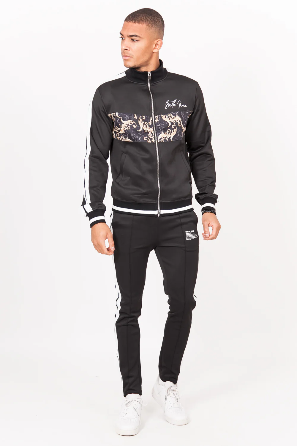 Veste baroque logo signature noir - Image 3