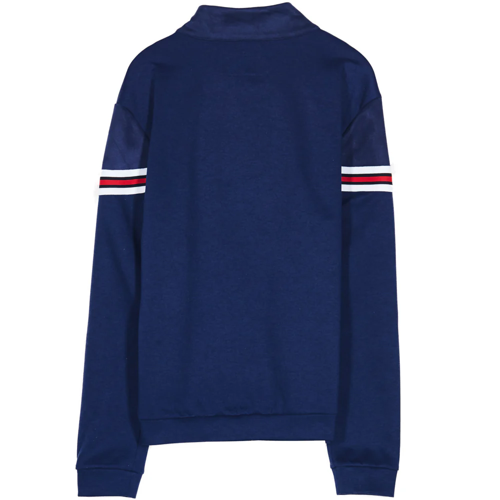 Veste bi-matière bandes V bleu - Image 5