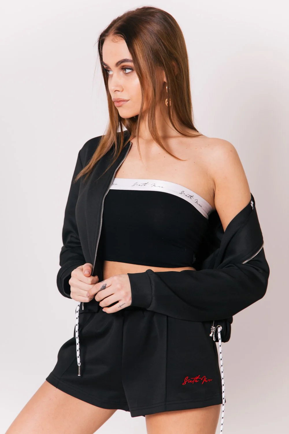 Veste courte logo signature noir - Image 4
