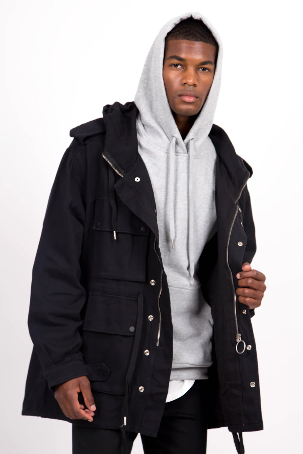 Veste fine oversize Sixth June noir - Image 3