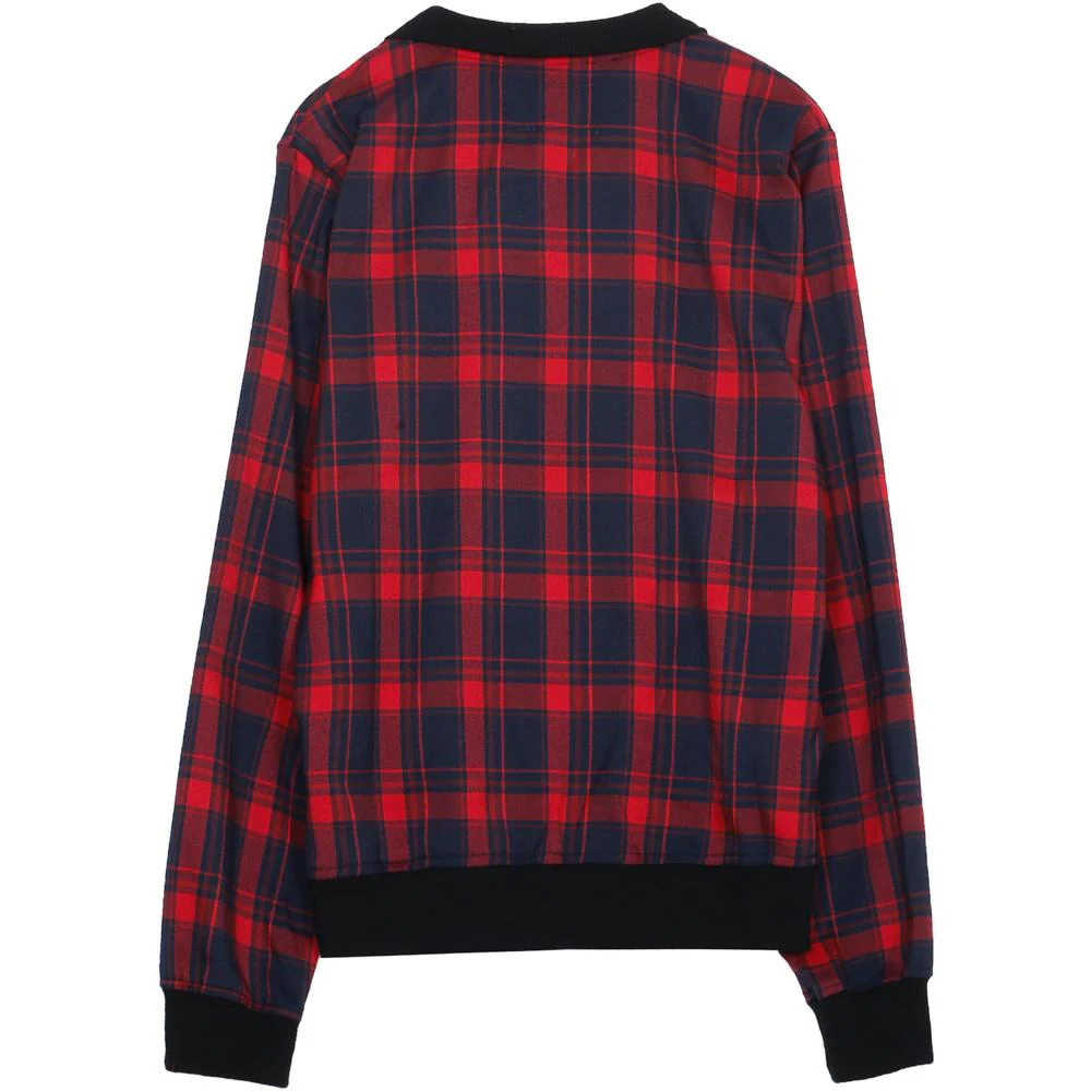 Veste imprimés tartan rouge bleu - Image 6