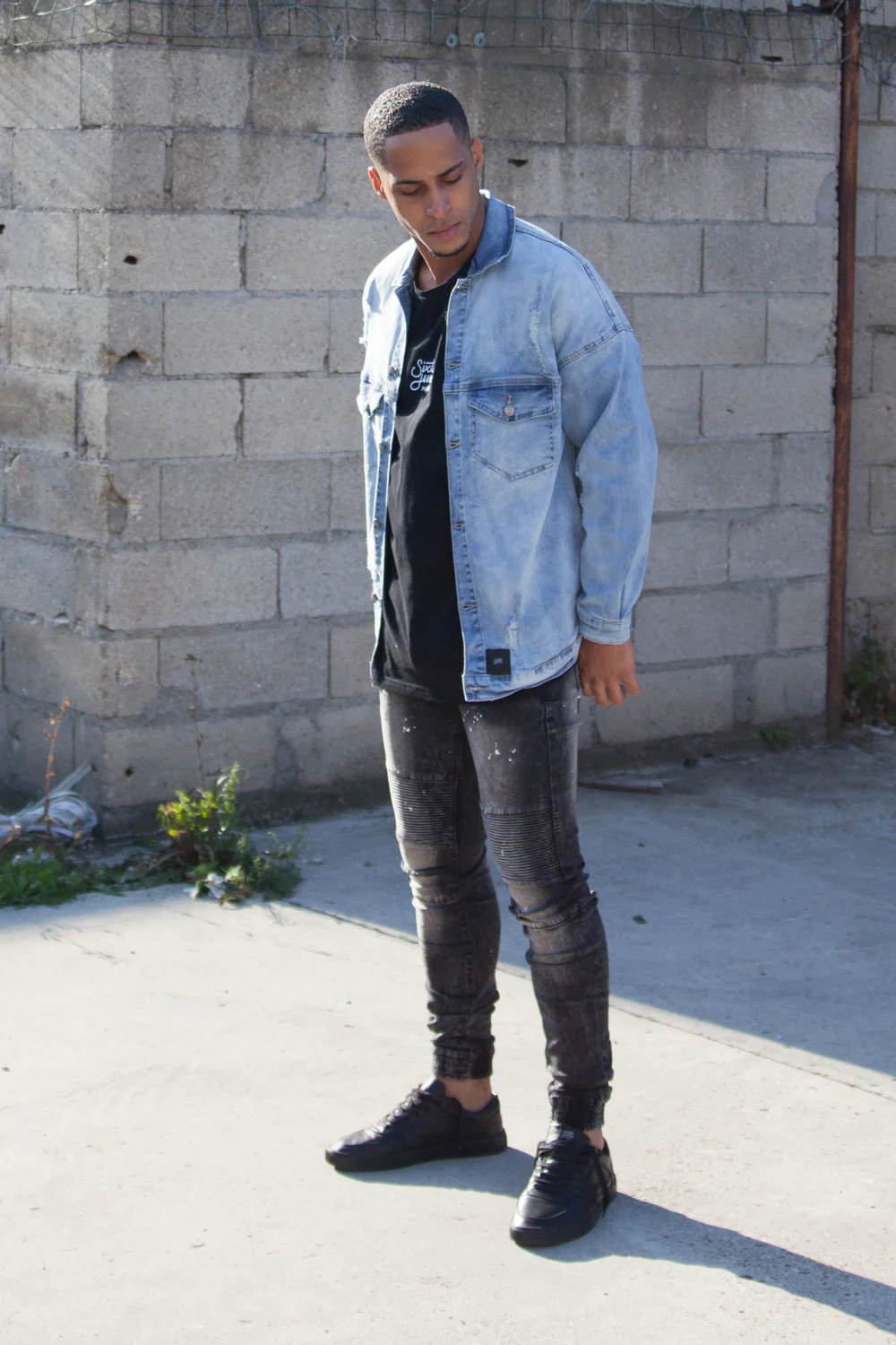 Veste jean brassard bleu M2233HJA - Image 2