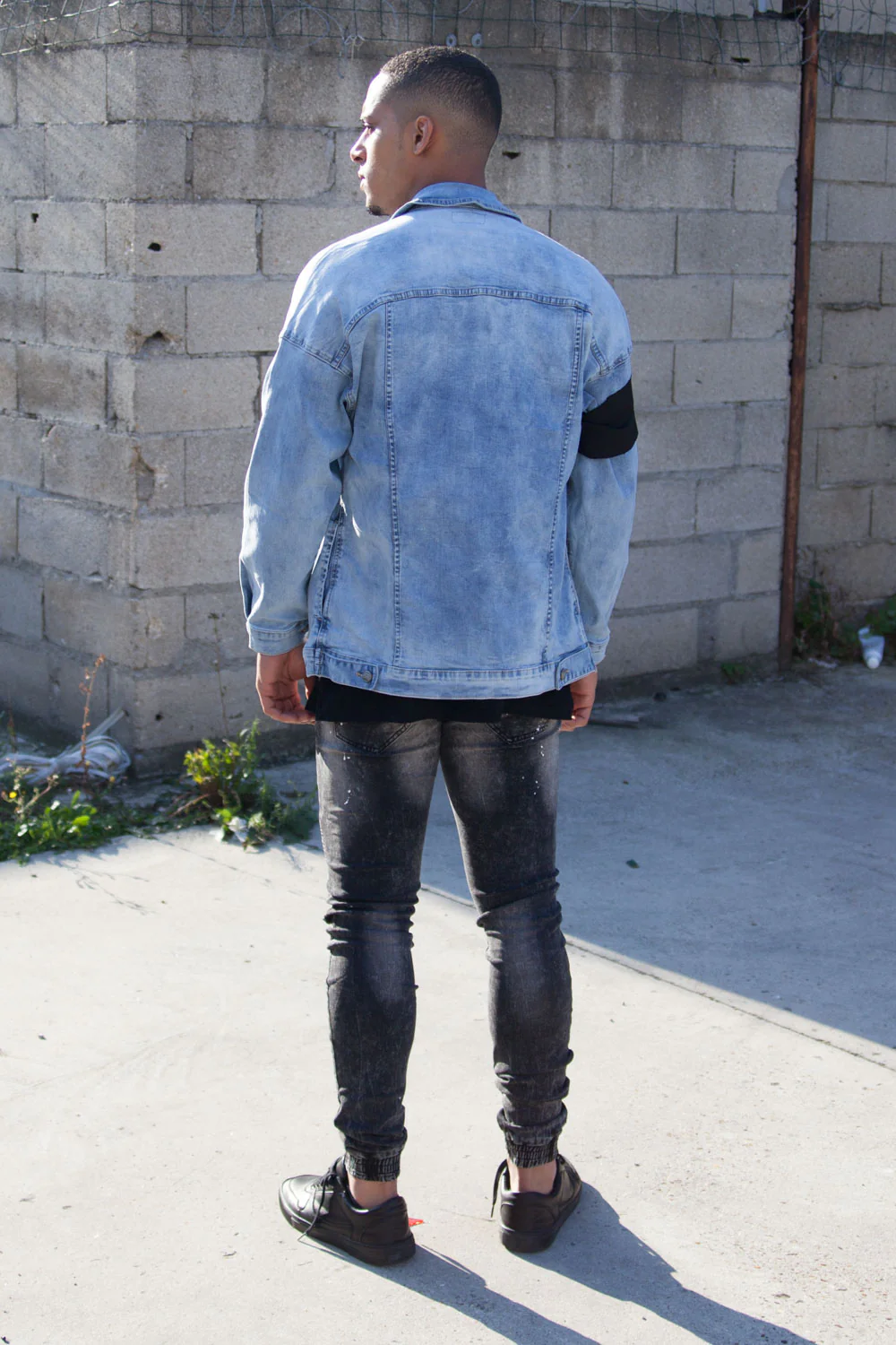 Veste jean brassard bleu M2233HJA - Image 3