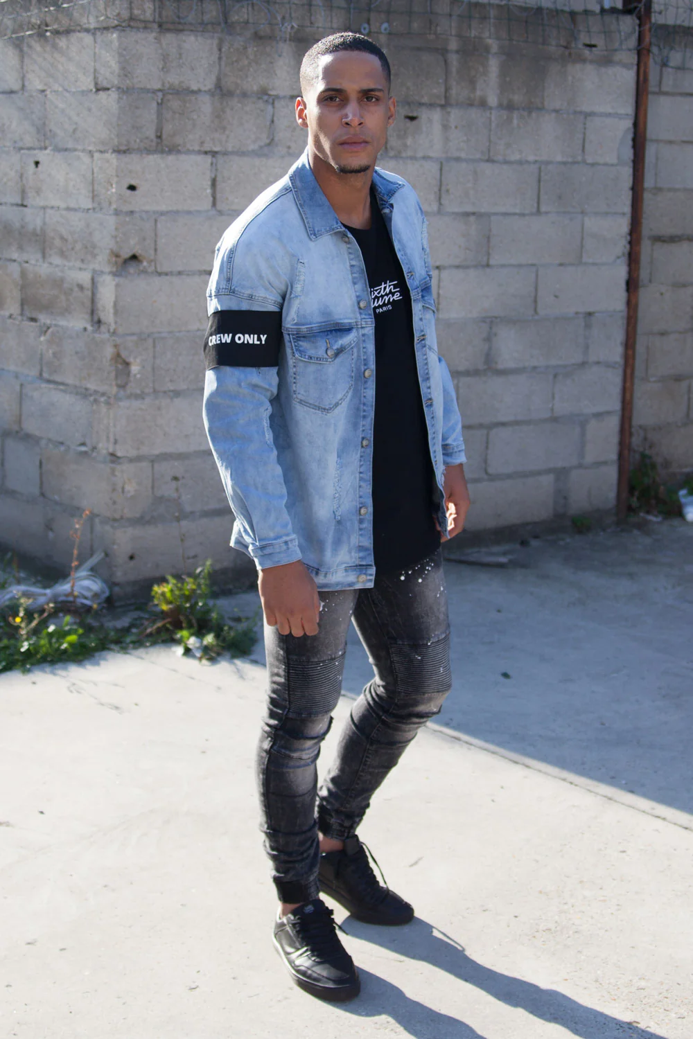Veste jean brassard bleu M2233HJA - Image 5