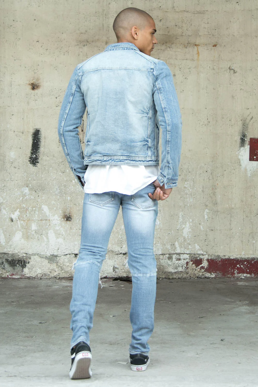 Veste jean doublure mouton bleu - Image 3