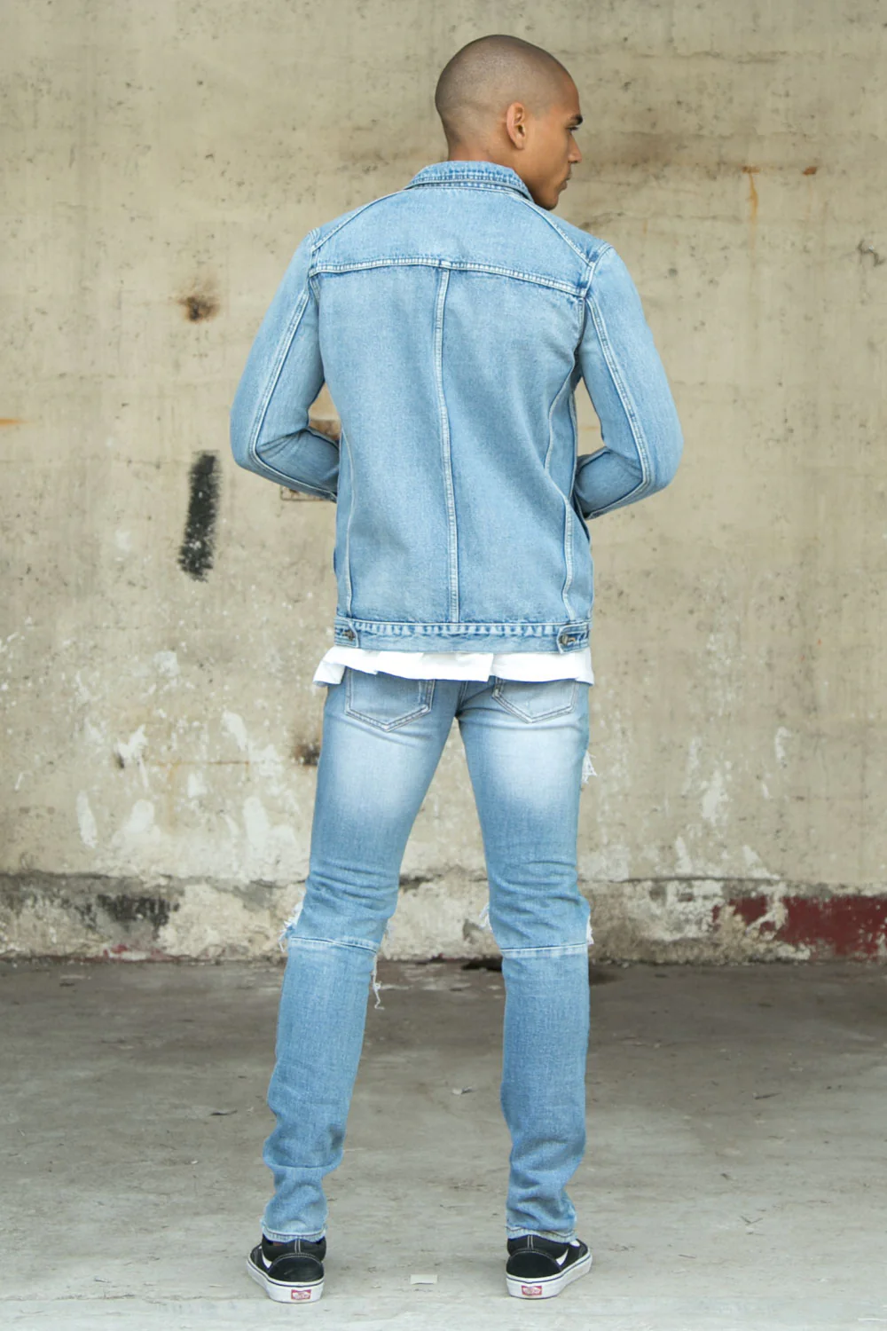 Veste jean zippée Sixth June bleu - Image 3
