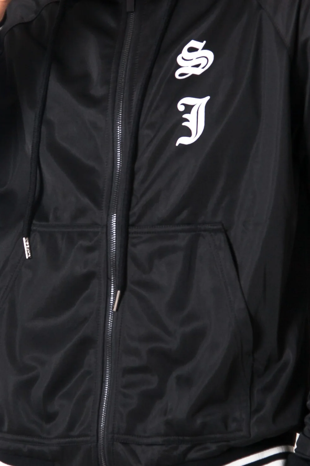 Veste jogging satin noir M2421CJA - Image 2