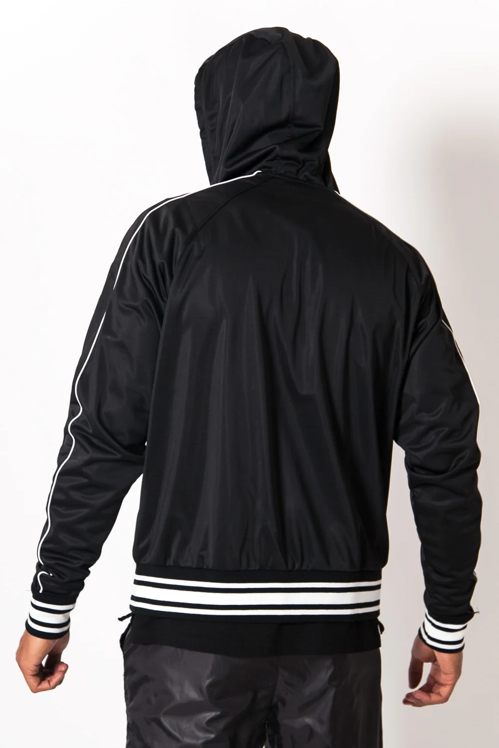 Veste jogging satin noir M2421CJA - Image 4