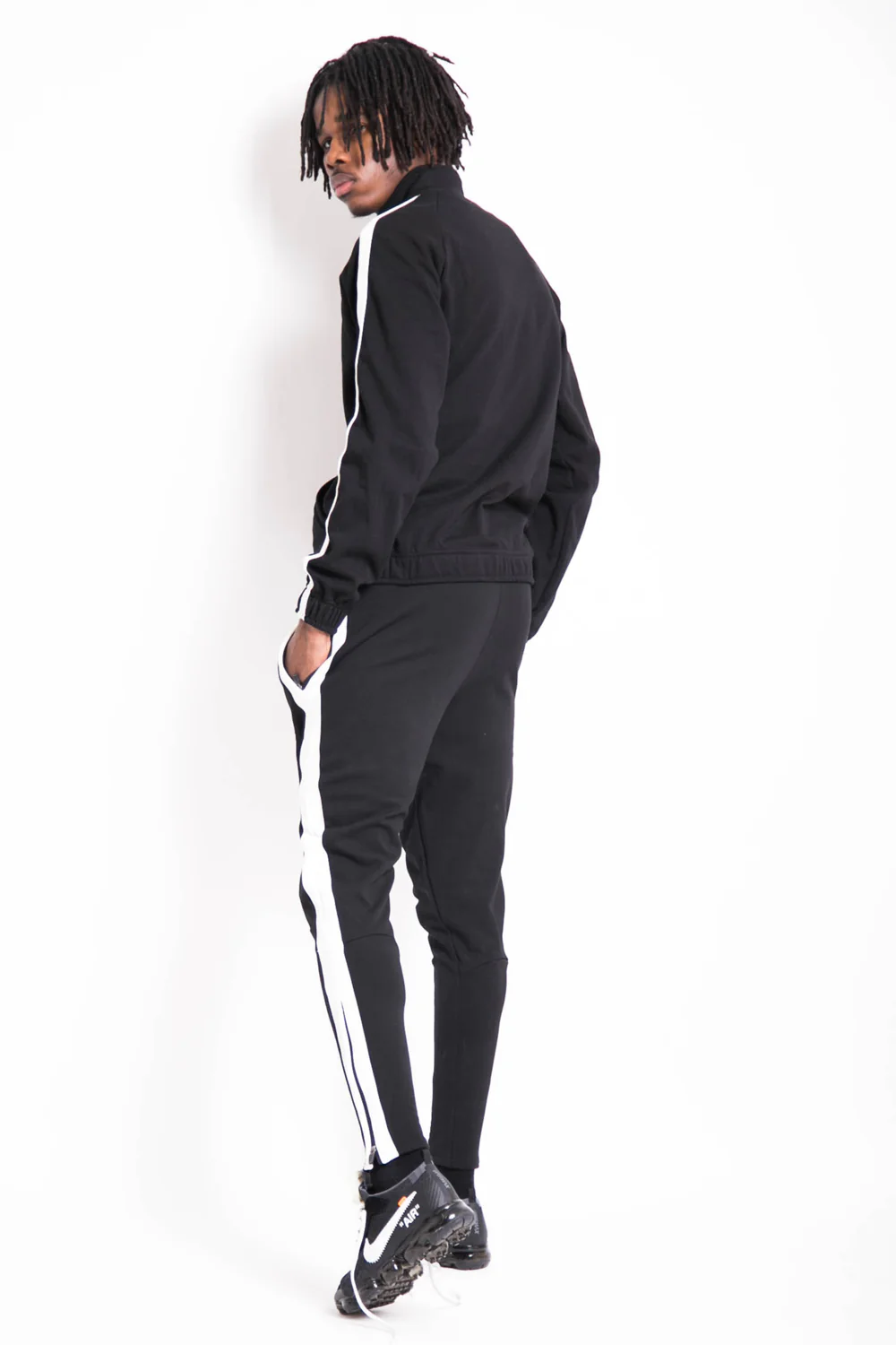 Veste logo bandes noir blanc - Image 4