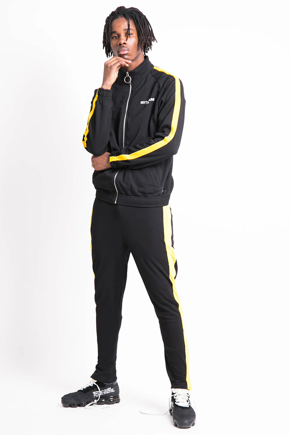 Veste logo bandes noir jaune - Image 3