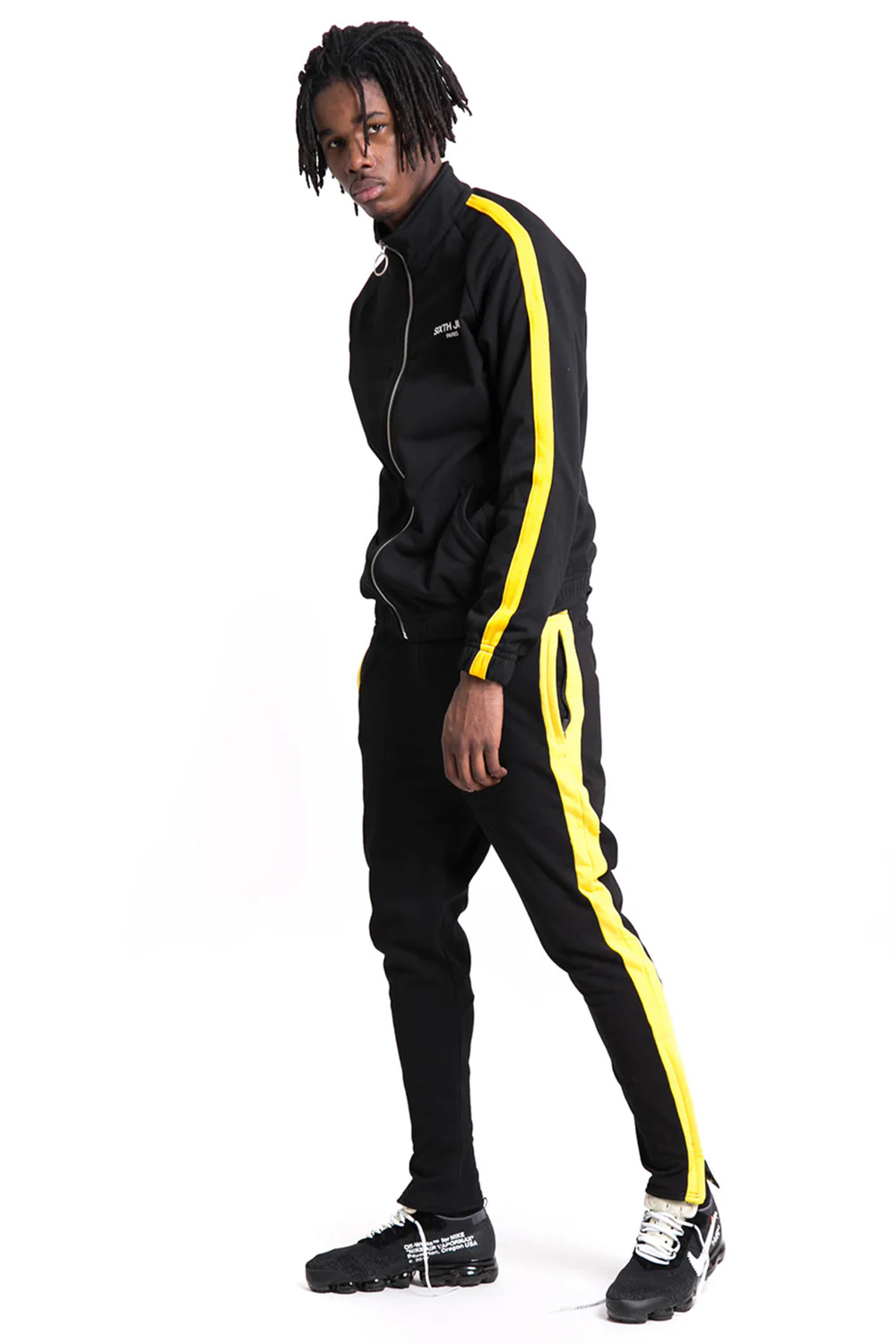 Veste logo bandes noir jaune - Image 5