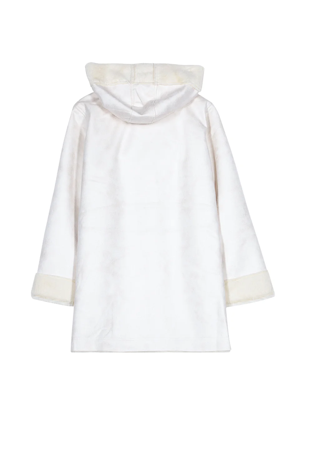 Veste longue doublée simili cuir mouton blanc - Image 7