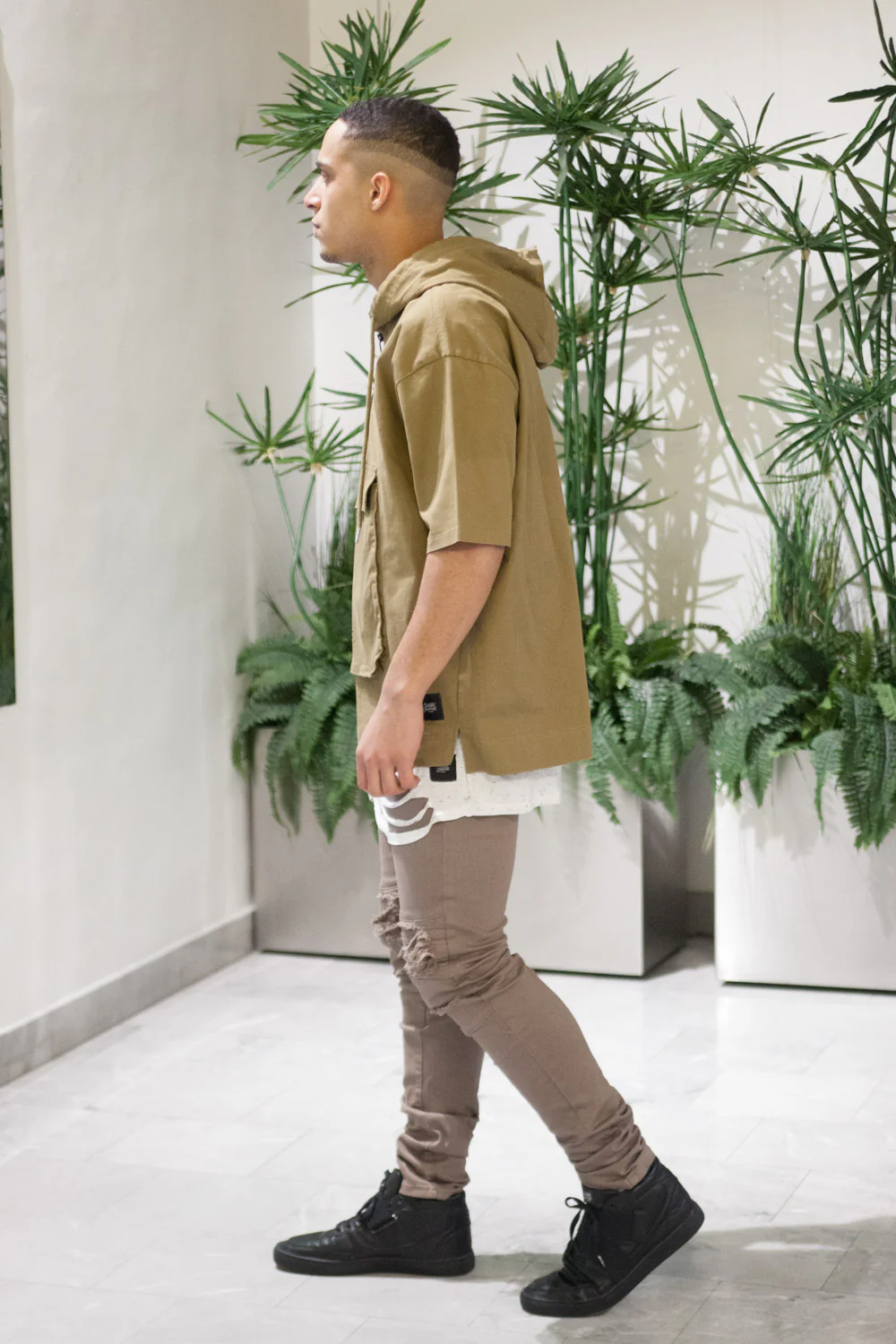 Veste manches courtes beige M2439CJA - Image 3