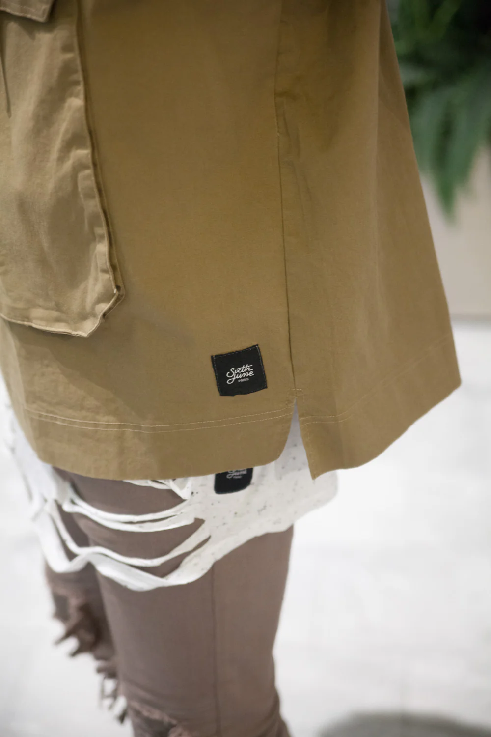 Veste manches courtes beige M2439CJA - Image 4