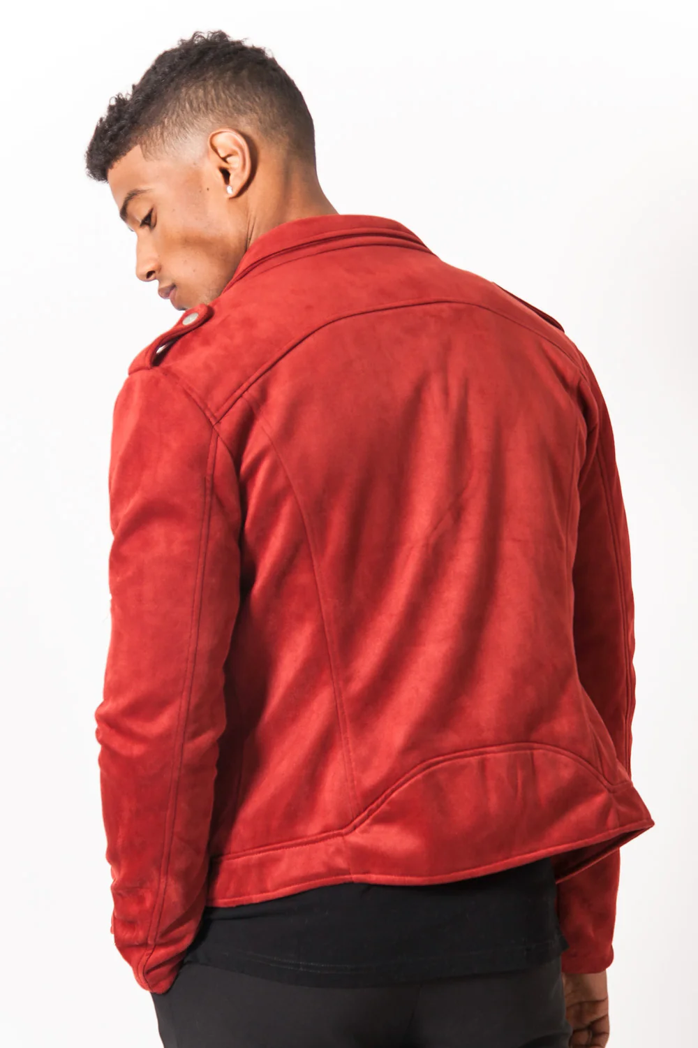 Jacket suede red - Image 5