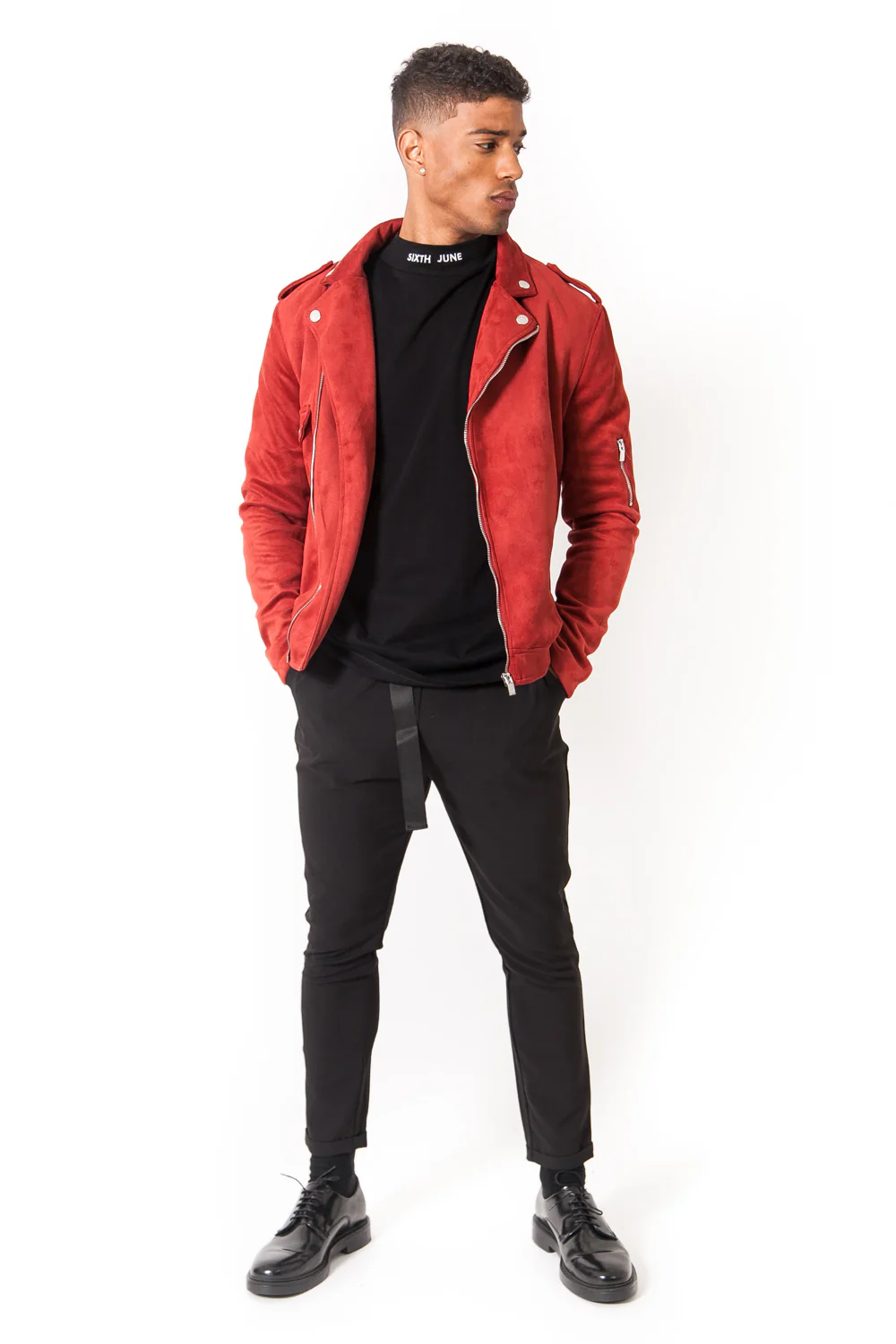 Jacket suede red - Image 6