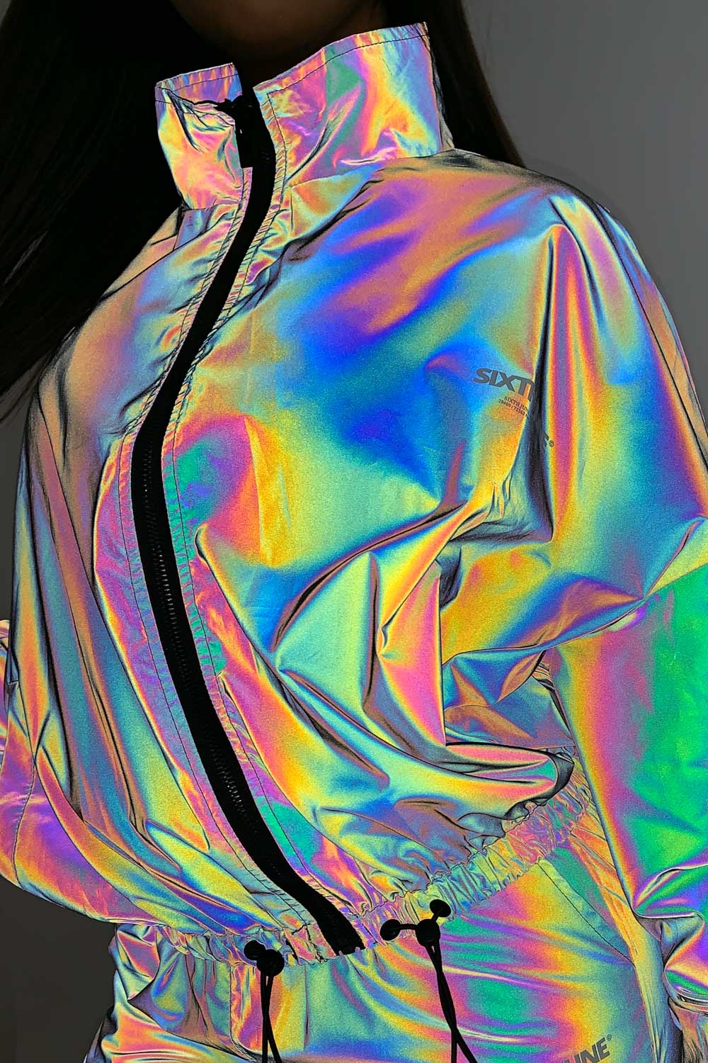 Veste pétrole réfléchissante noir - Image 2