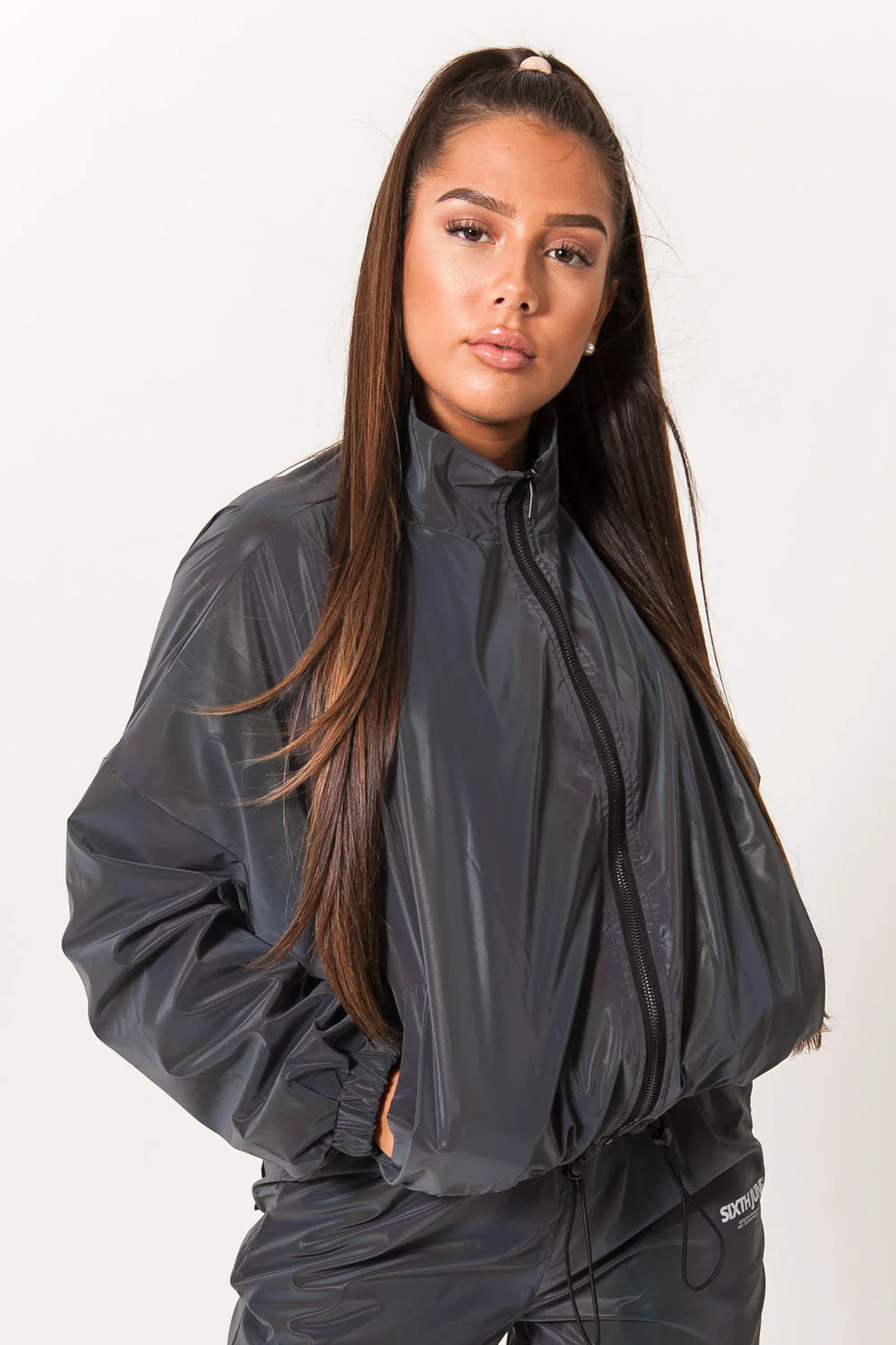 Veste pétrole réfléchissante noir - Image 3