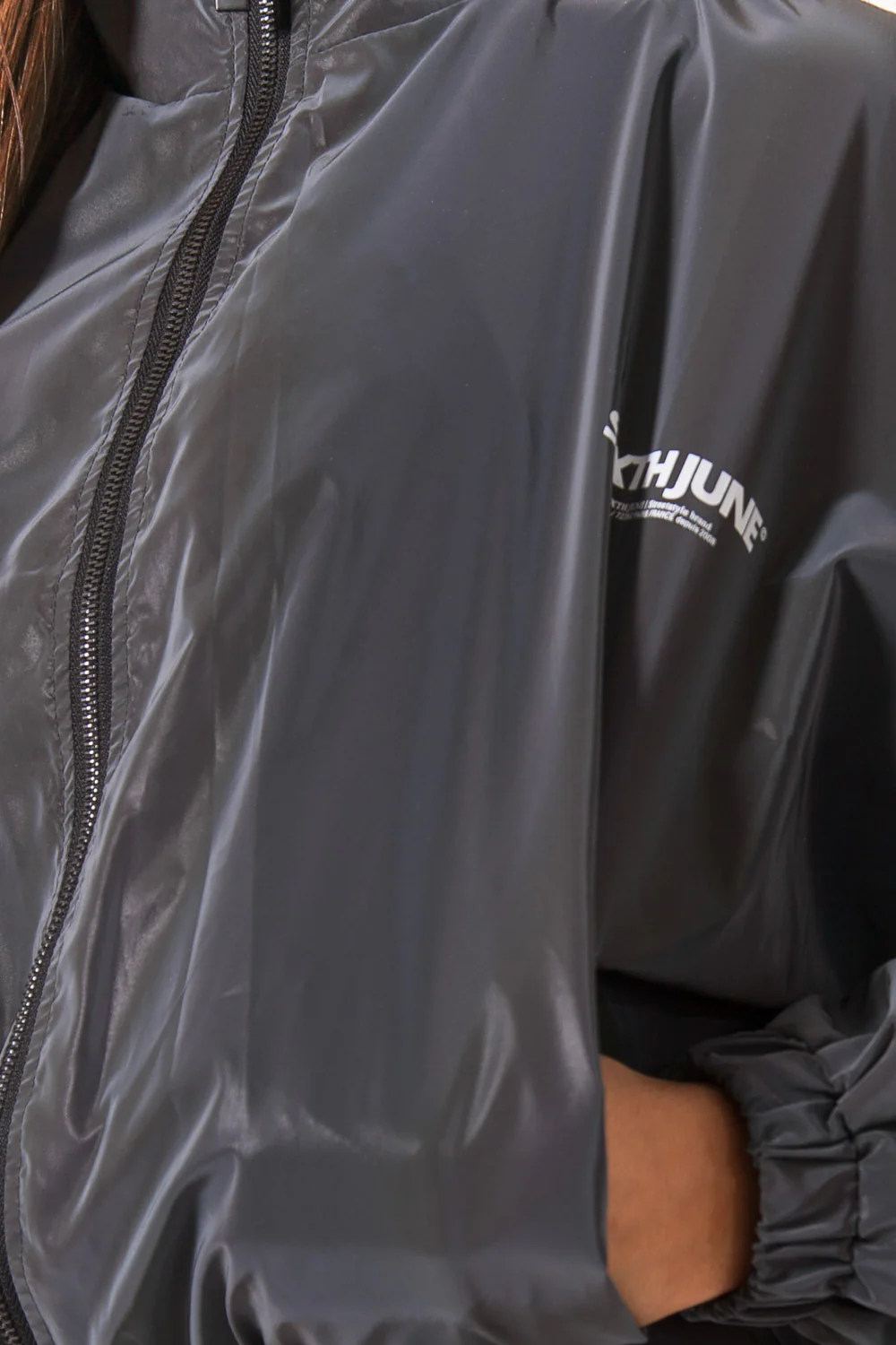 Veste pétrole réfléchissante noir - Image 4