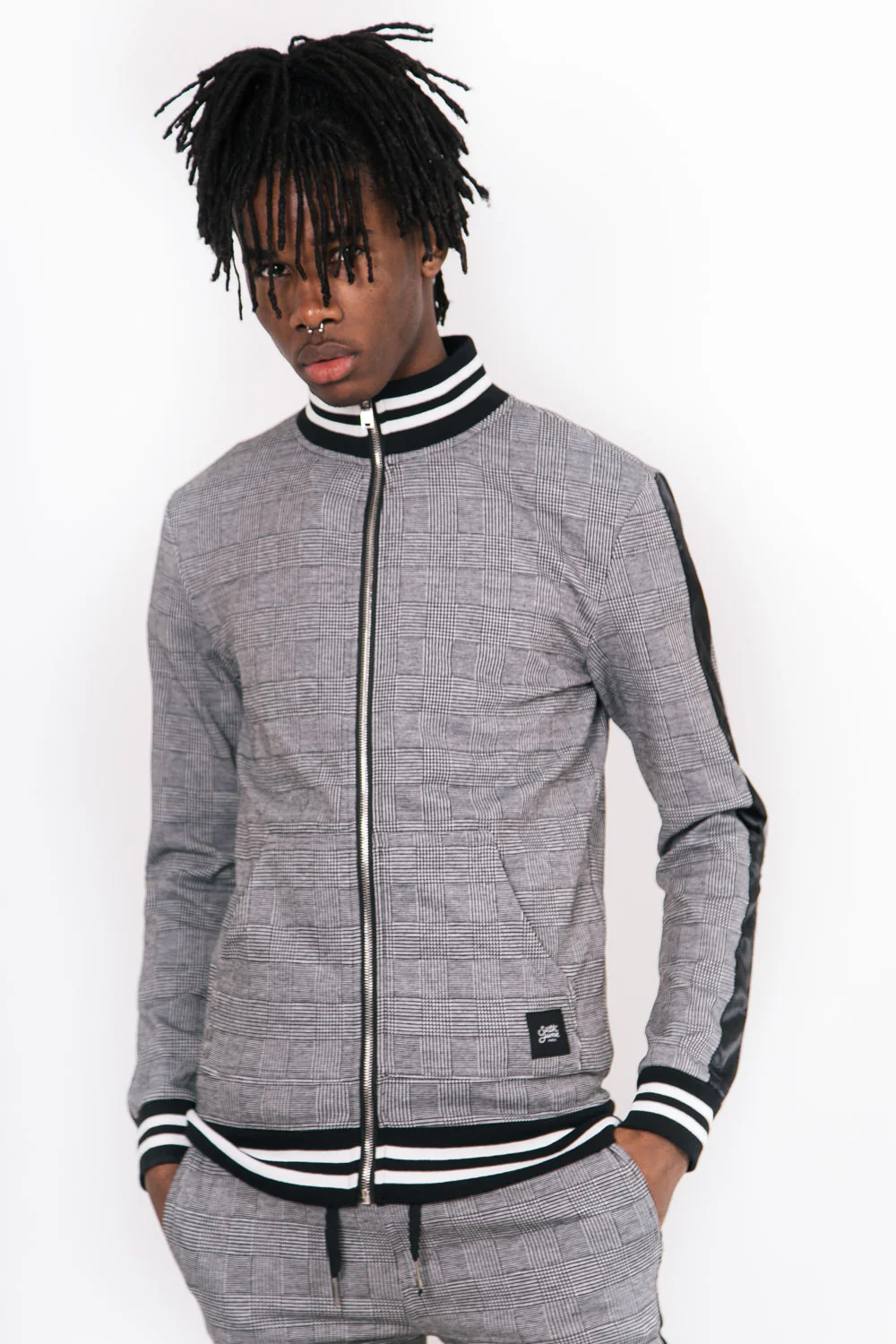 Veste Prince de Galles bandes gris - Image 2