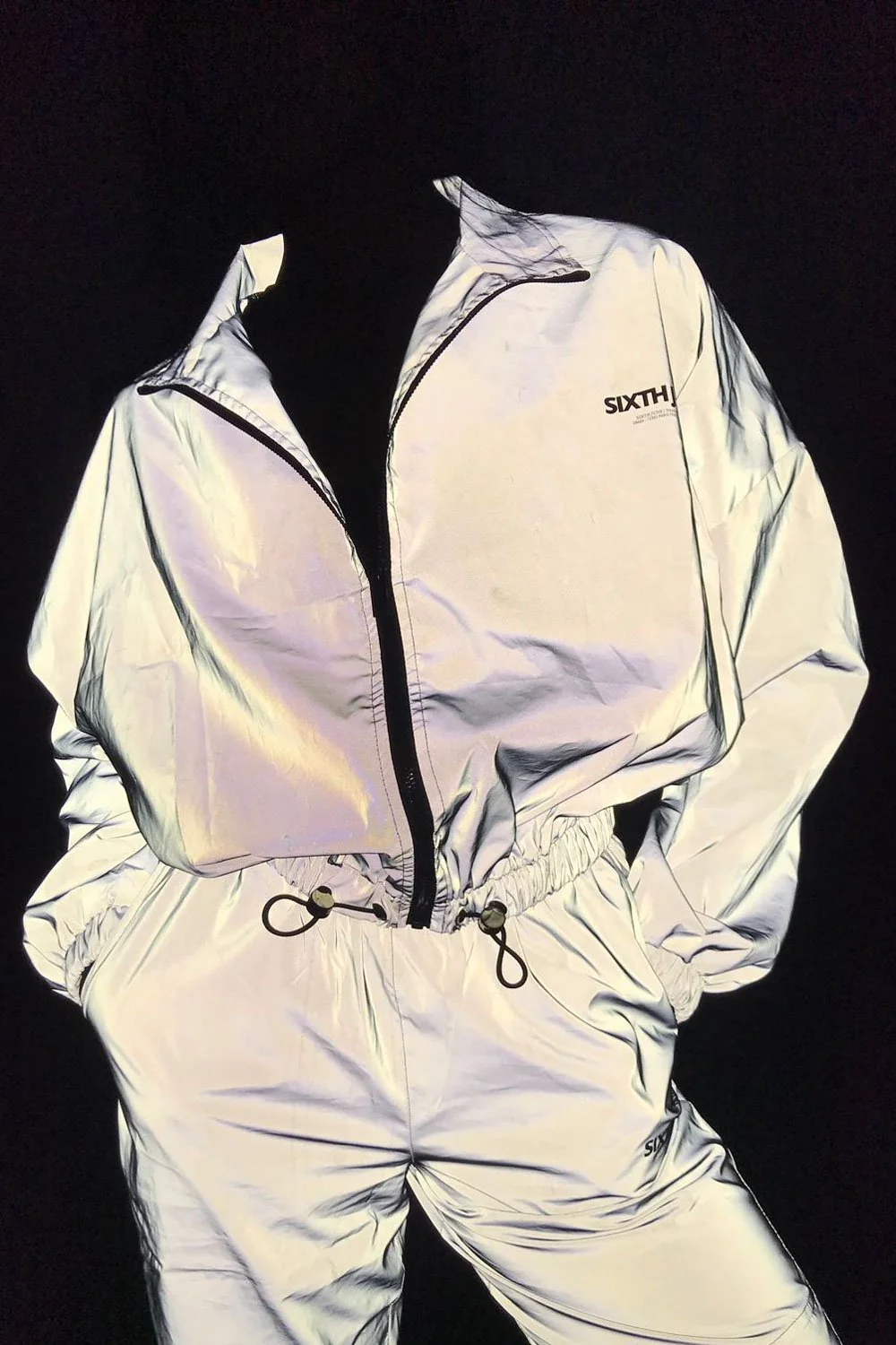Veste réfléchissante logo gris clair - Image 3