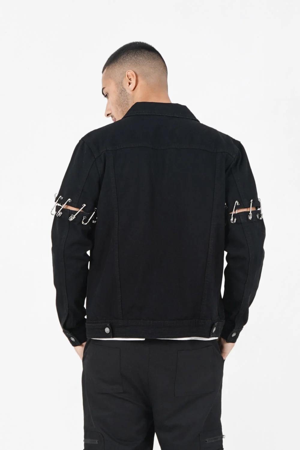 Veste rock épingles Noir - Image 5