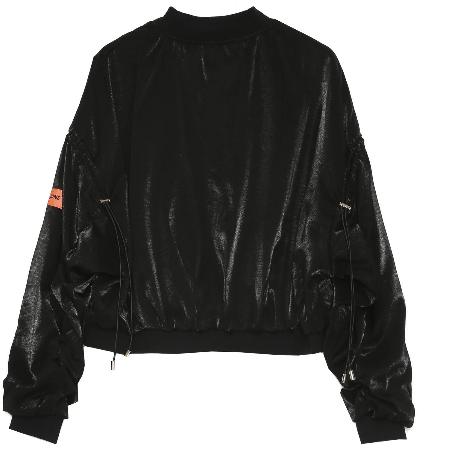 Veste satin empiècement logo Noir - Image 7