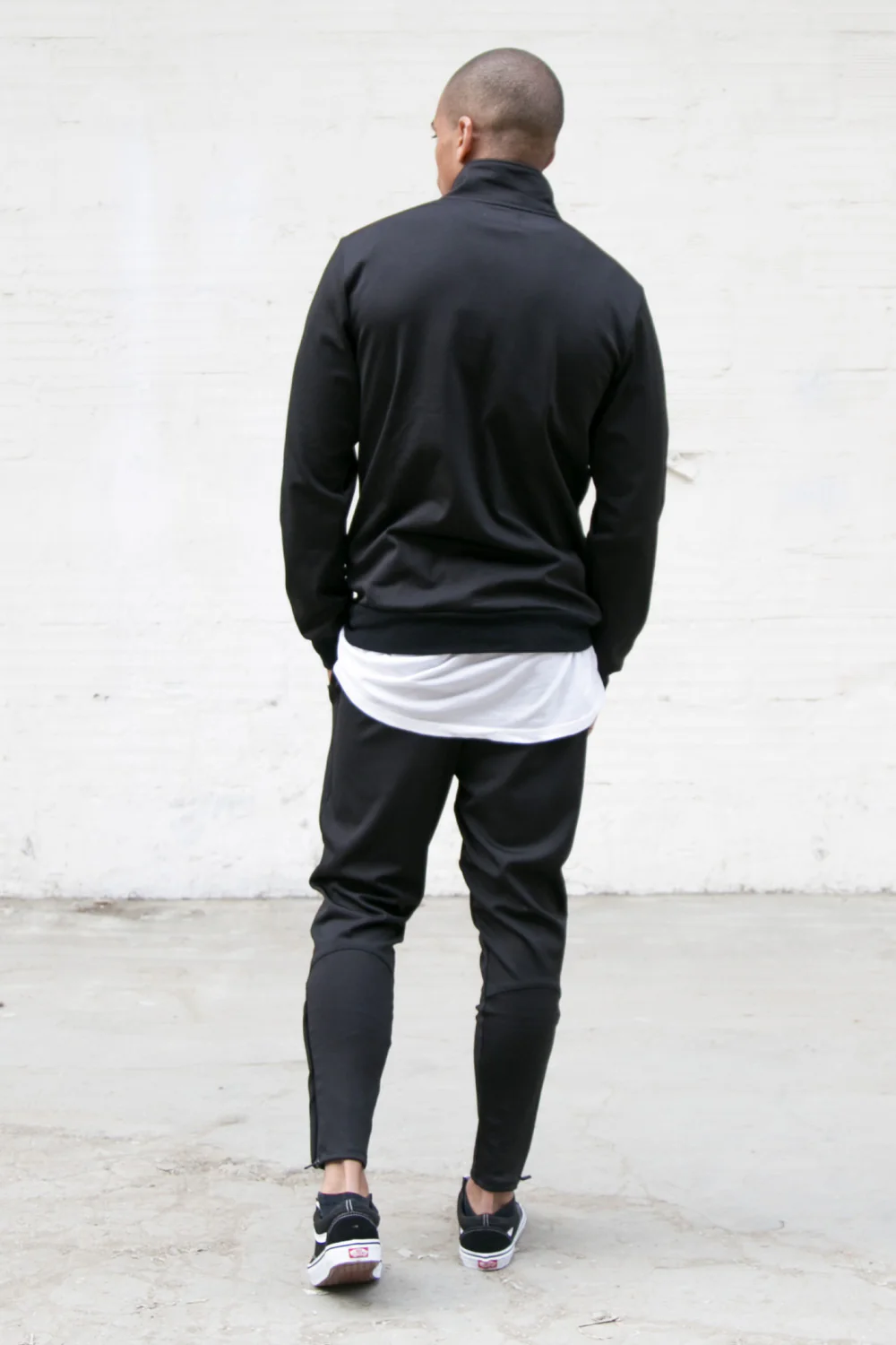 Veste sport bande satin noir - Image 3