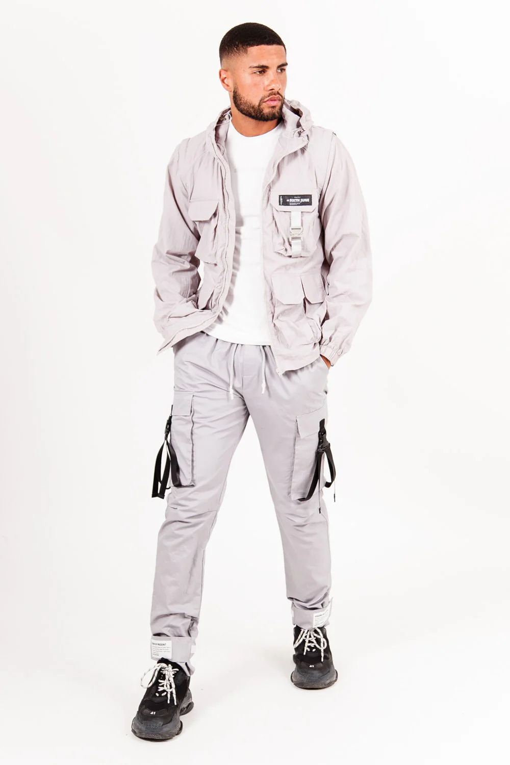 Veste tactique multipoche Gris taupe - Image 2