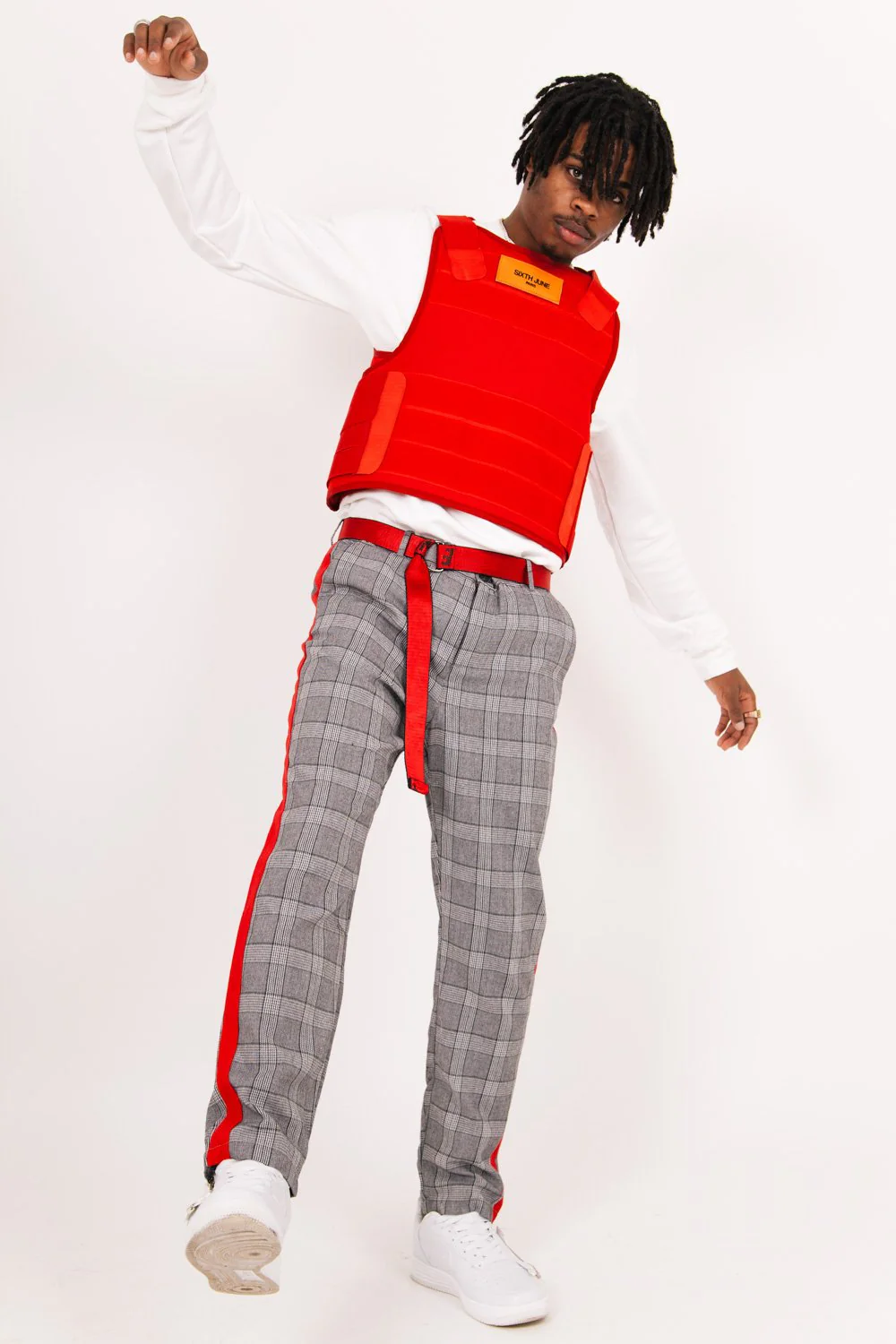 Veste tactique patch rouge - Image 2