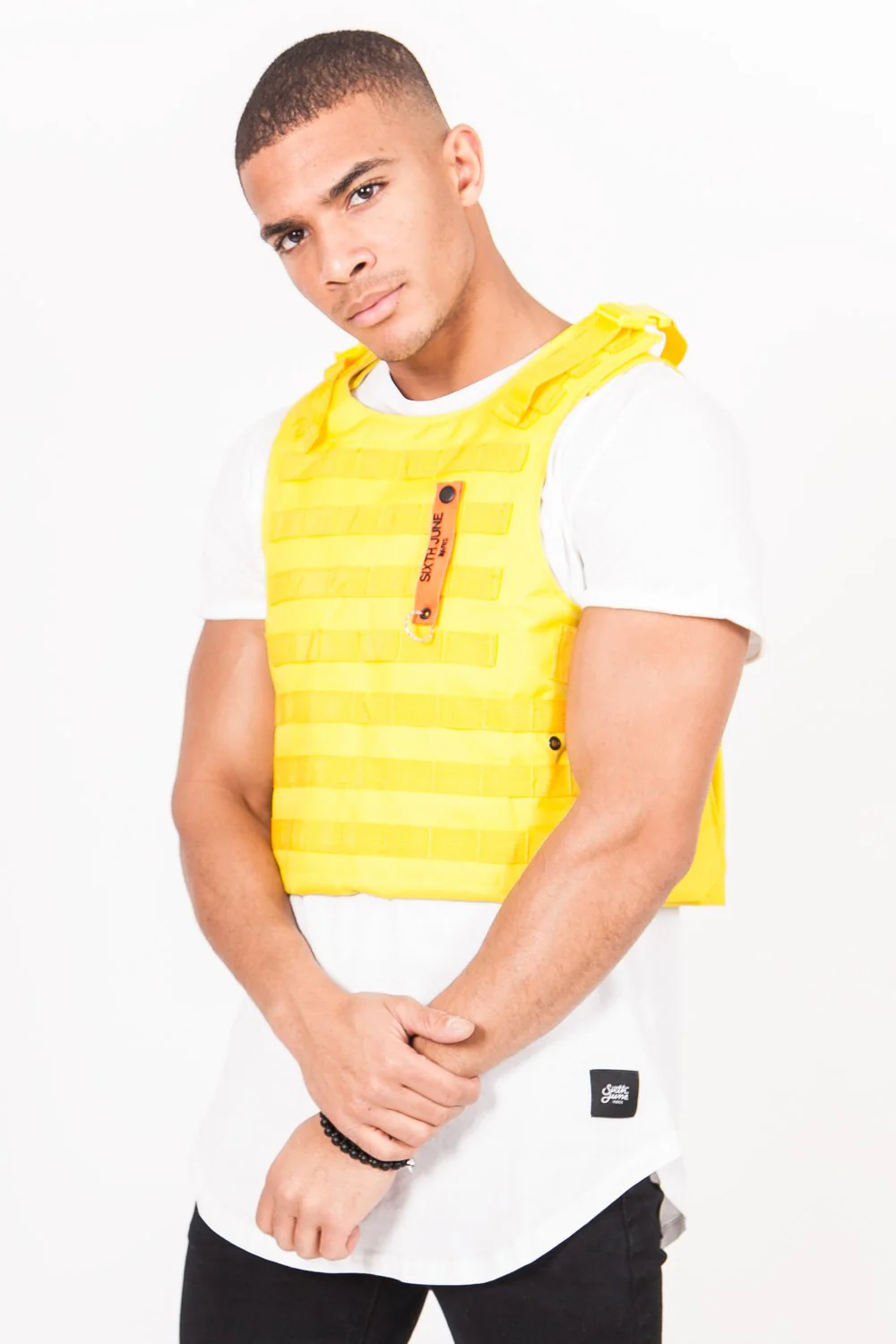 Veste tactique toile clip Jaune