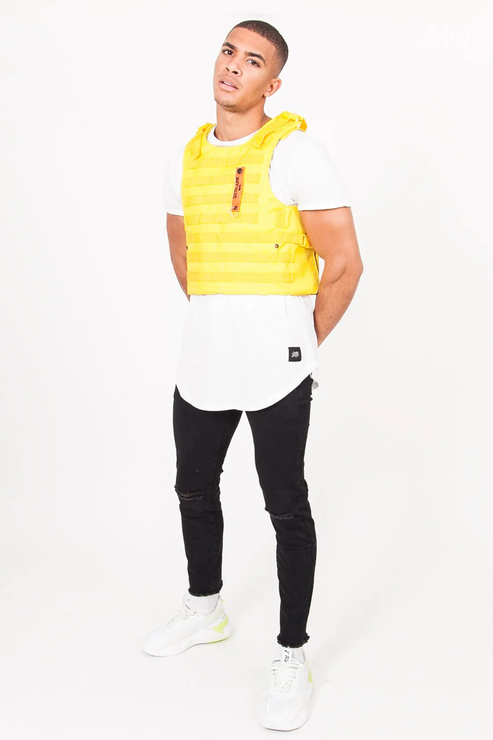Veste tactique toile clip Jaune - Image 2