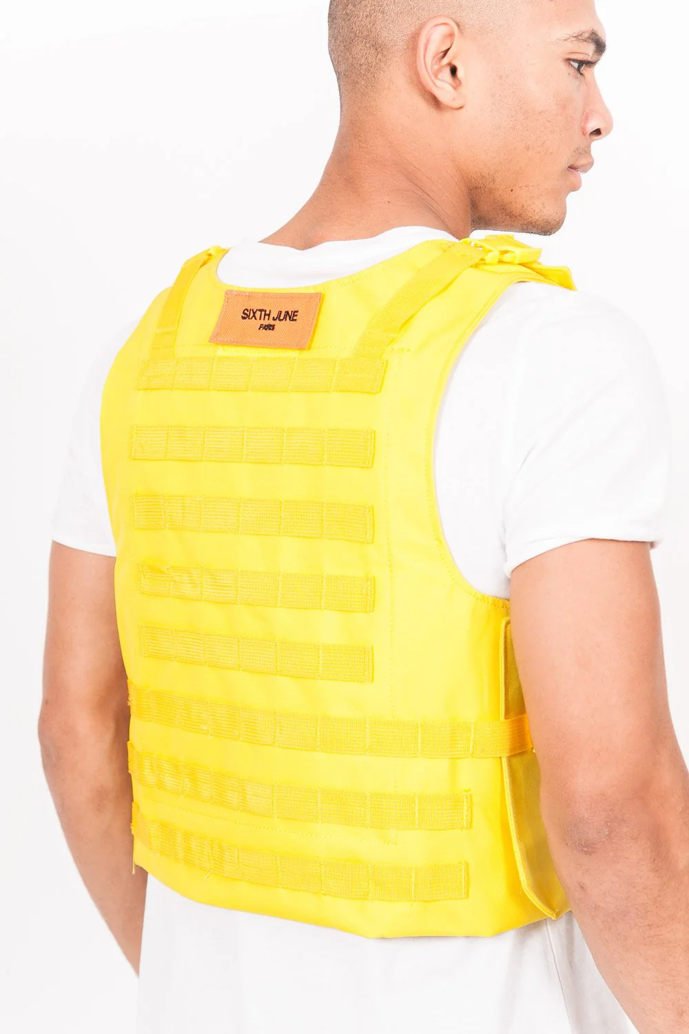 Veste tactique toile clip Jaune - Image 4