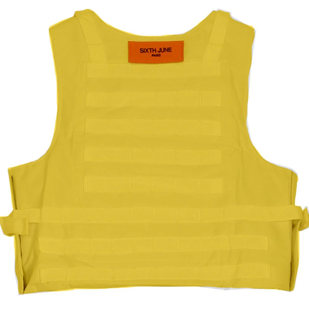 Veste tactique toile clip Jaune - Image 6
