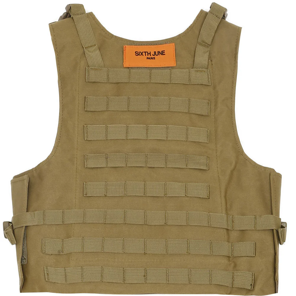 Veste tactique toile clip kaki - Image 6